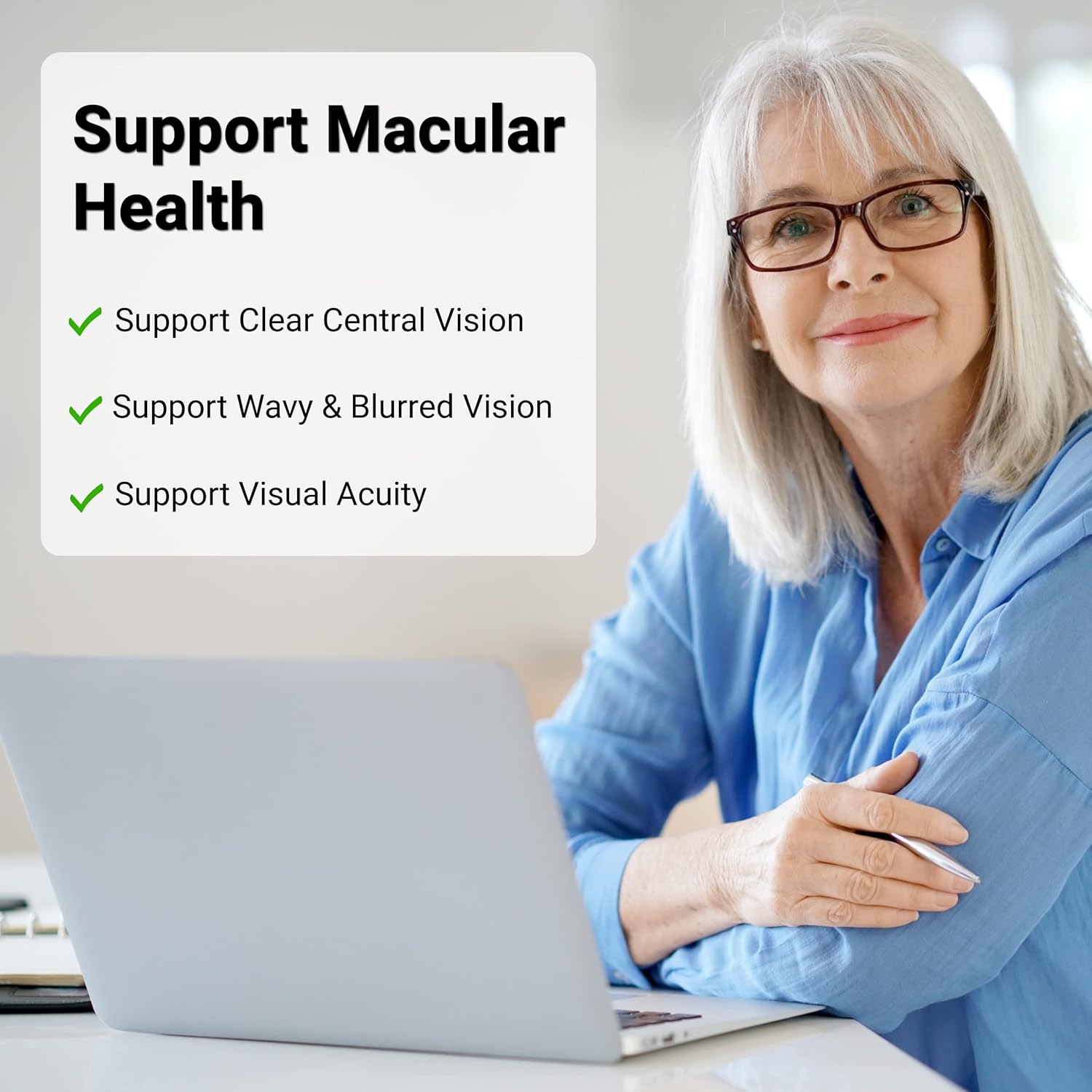 Advanced Eye Vitamin Supplement for Macular Health and Dry Eye - Supports Eye Strain, Pressure, Night Vision - 120 Softgels with Lutein, Zeaxanthin, Saffron, Astaxanthin & DHA