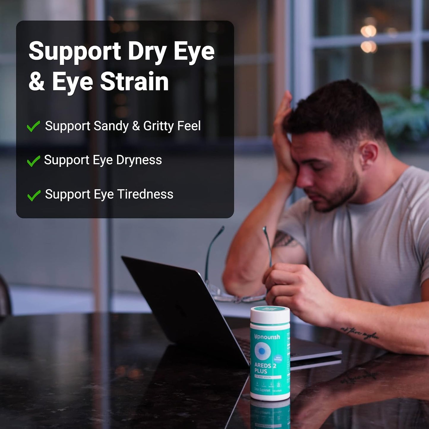 Advanced Eye Vitamin Supplement for Macular Health and Dry Eye - Supports Eye Strain, Pressure, Night Vision - 120 Softgels with Lutein, Zeaxanthin, Saffron, Astaxanthin & DHA