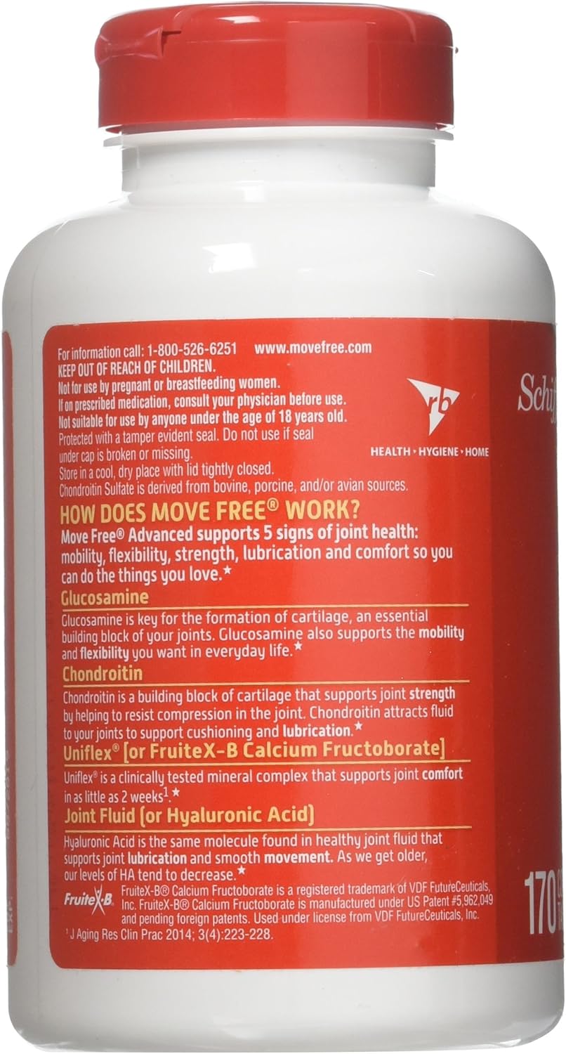 Advanced Glucosamine Chondroitin Dietary Supplement for Joint Health - 170 Tablets by Schiff Move Free