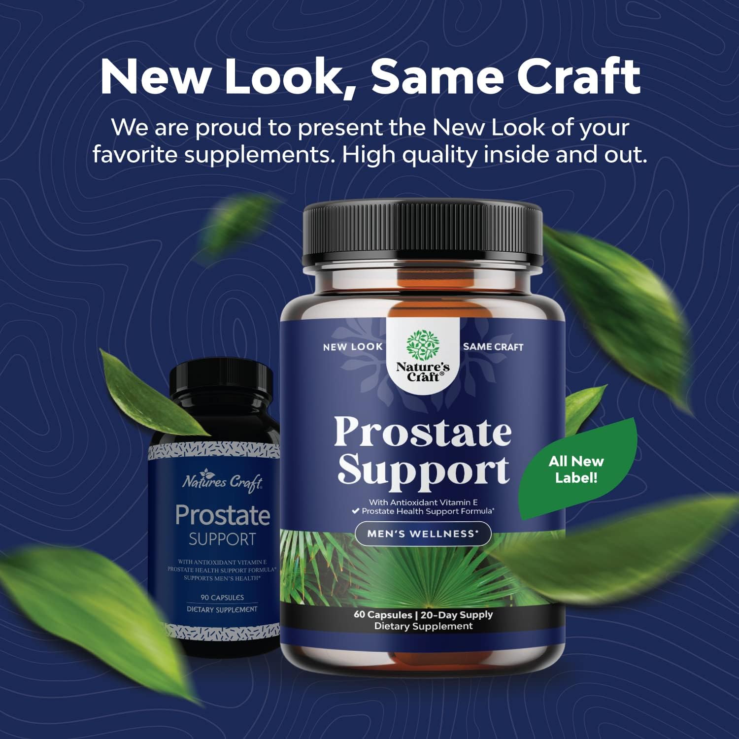 Advanced Herbal Prostate Health Supplements for Men - Supports Frequent Urination - 60 Capsules with Beta Sitosterol, Selenium, Pygeum, Saw Palmetto