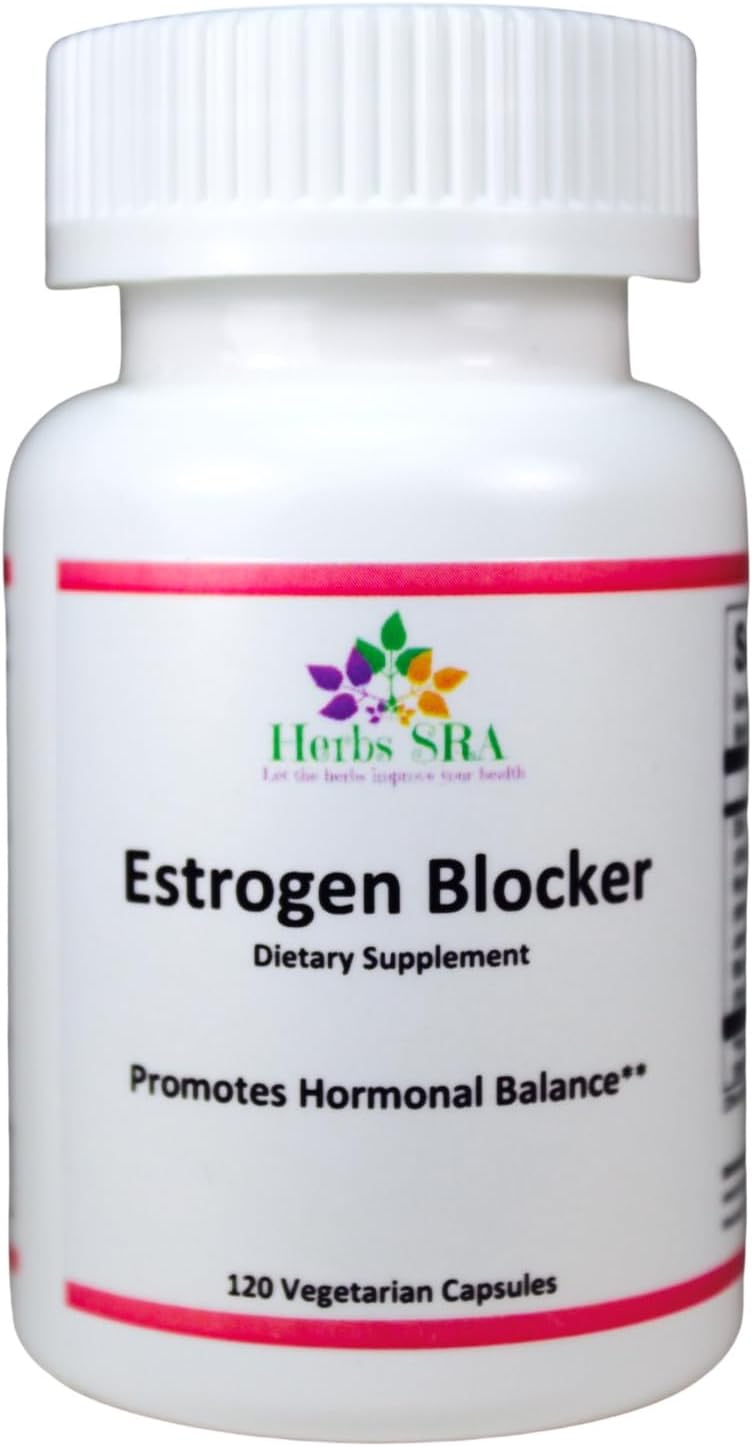 Advanced Herbs SRA Estrogen Blocker with DIM & Resveratrol - 120 Vegetarian Capsules for Hormonal Balance & Cellular Health
