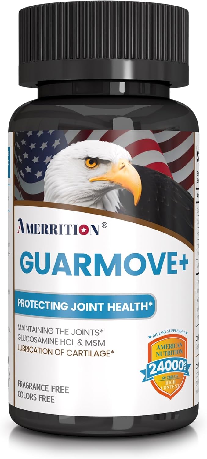 Advanced Joint Health Supplement with Glucosamine, Chondroitin, and MSM - 60 Tablets by Amerrition for Guaranteed Mobility