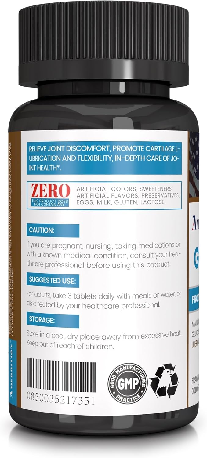Advanced Joint Health Supplement with Glucosamine, Chondroitin, and MSM - 60 Tablets by Amerrition for Guaranteed Mobility