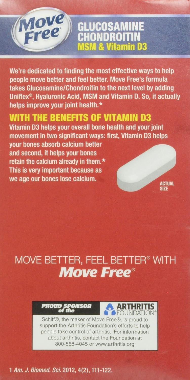Advanced Joint Supplement with Glucosamine, Chondroitin, MSM, Vitamin D3, and Hyaluronic Acid - 80 Count