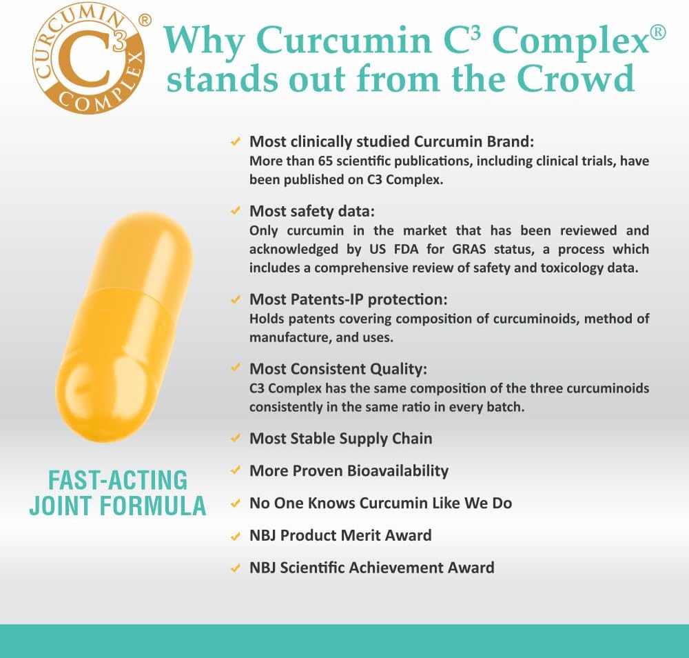 Advanced Joint Support Supplement - 2 Pack with Hyaluronic Acid, Collagen, Turmeric, Glucosamine, MSM, Vitamin C - 30 Capsules