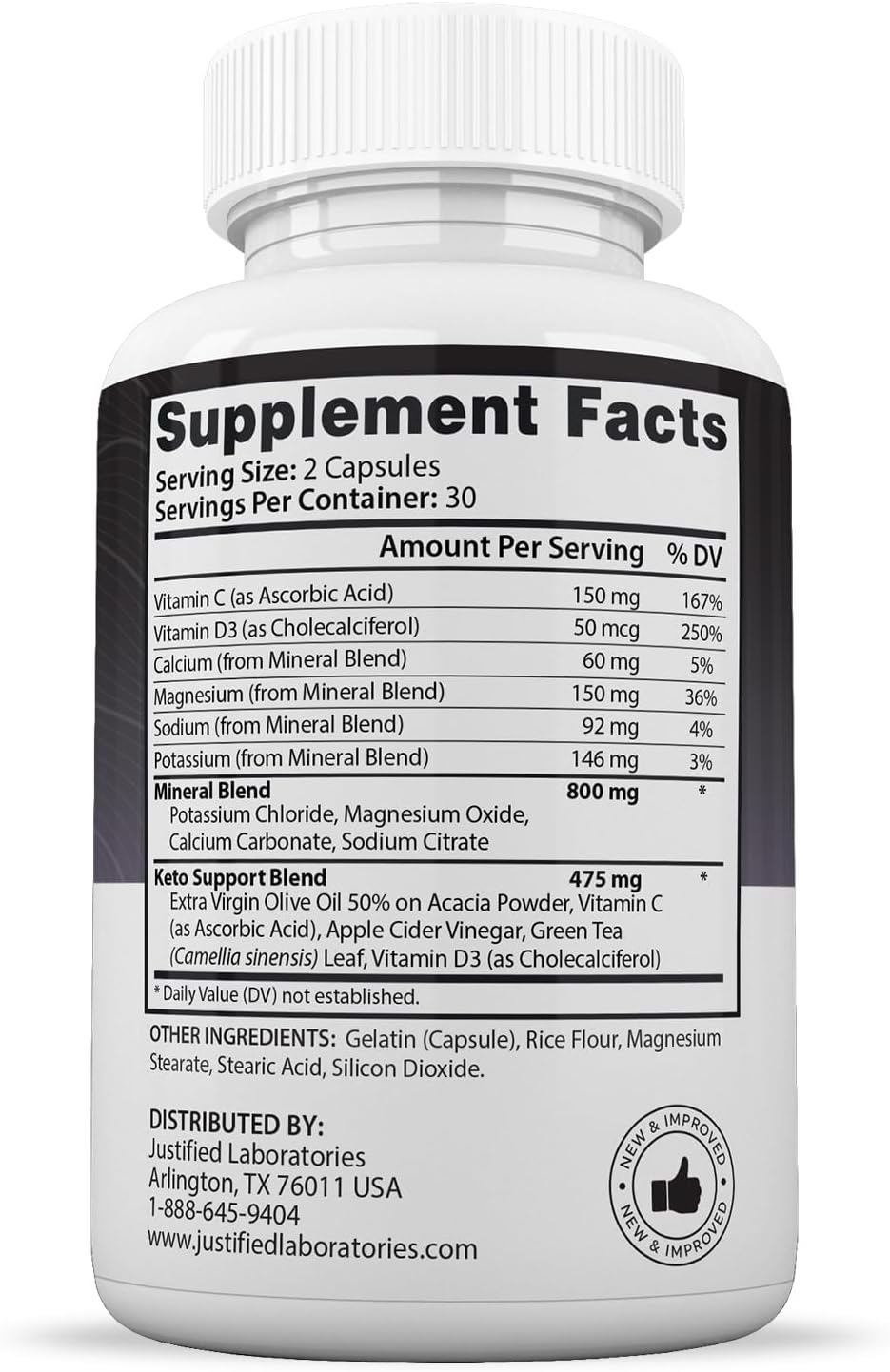 Advanced Keto 1500 Pills 3 Pack 1275MG - New Formula with Apple Cider Vinegar, Olive Oil, Green Tea - 180 Capsules