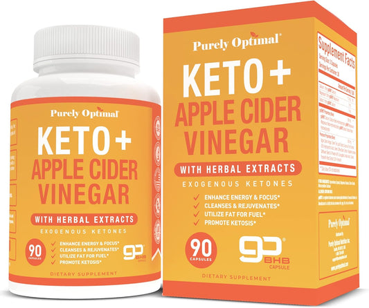 Advanced Keto + ACV Capsules with BHB for Energy, Cleanse, Digestive Health - 90 Capsules