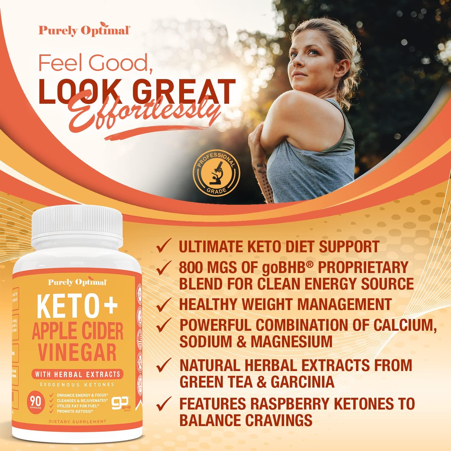 Advanced Keto + ACV Capsules with BHB for Energy, Cleanse, Digestive Health - 90 Capsules
