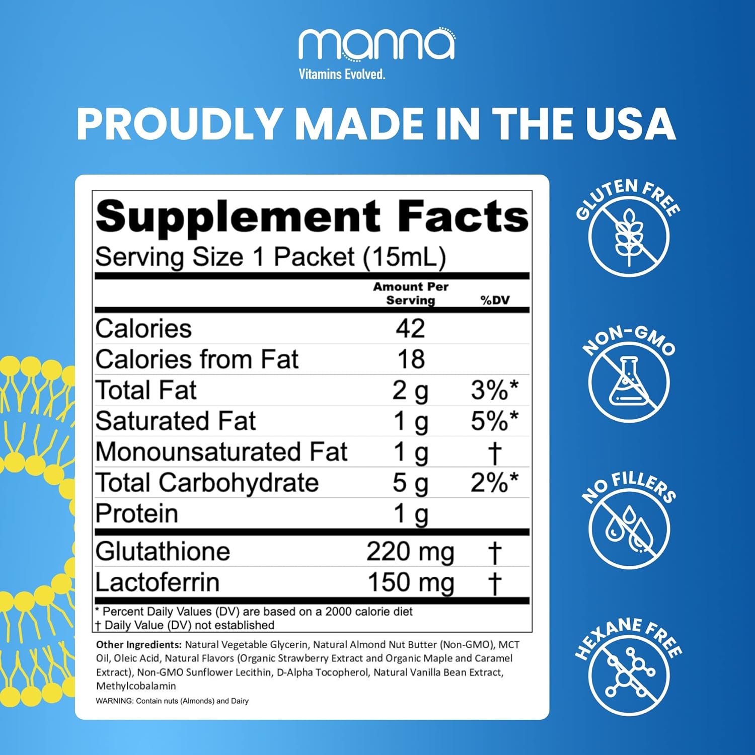 Advanced Liposomal Glutathione Supplement by Manna Vitamins - Enhanced Absorption Formula