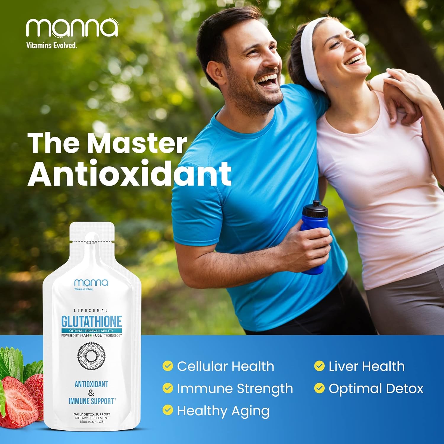 Advanced Liposomal Glutathione Supplement by Manna Vitamins - Enhanced Absorption Formula