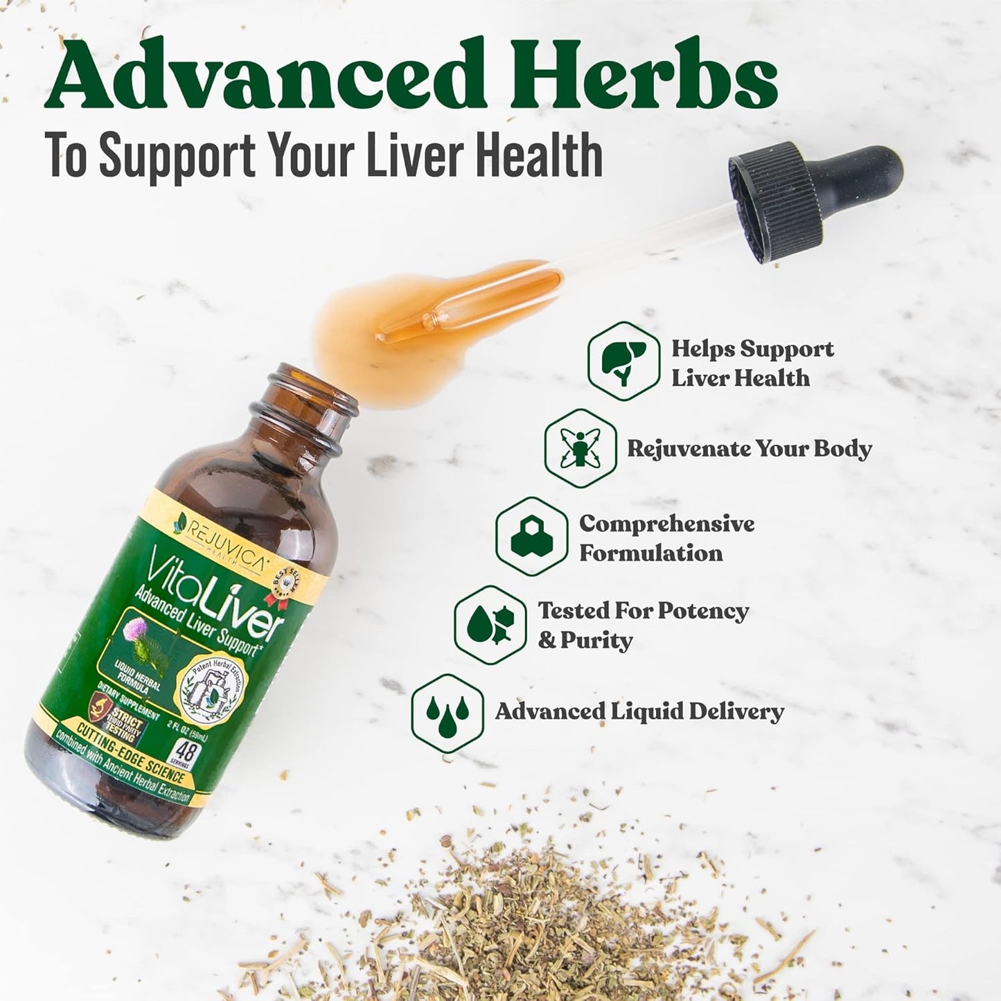 Advanced Liquid Liver & Digestion Support - VitaLiver & DigestaPro - Milk Thistle, Chanca Piedra, Artichoke, Dandelion & More - Better Absorption Formula