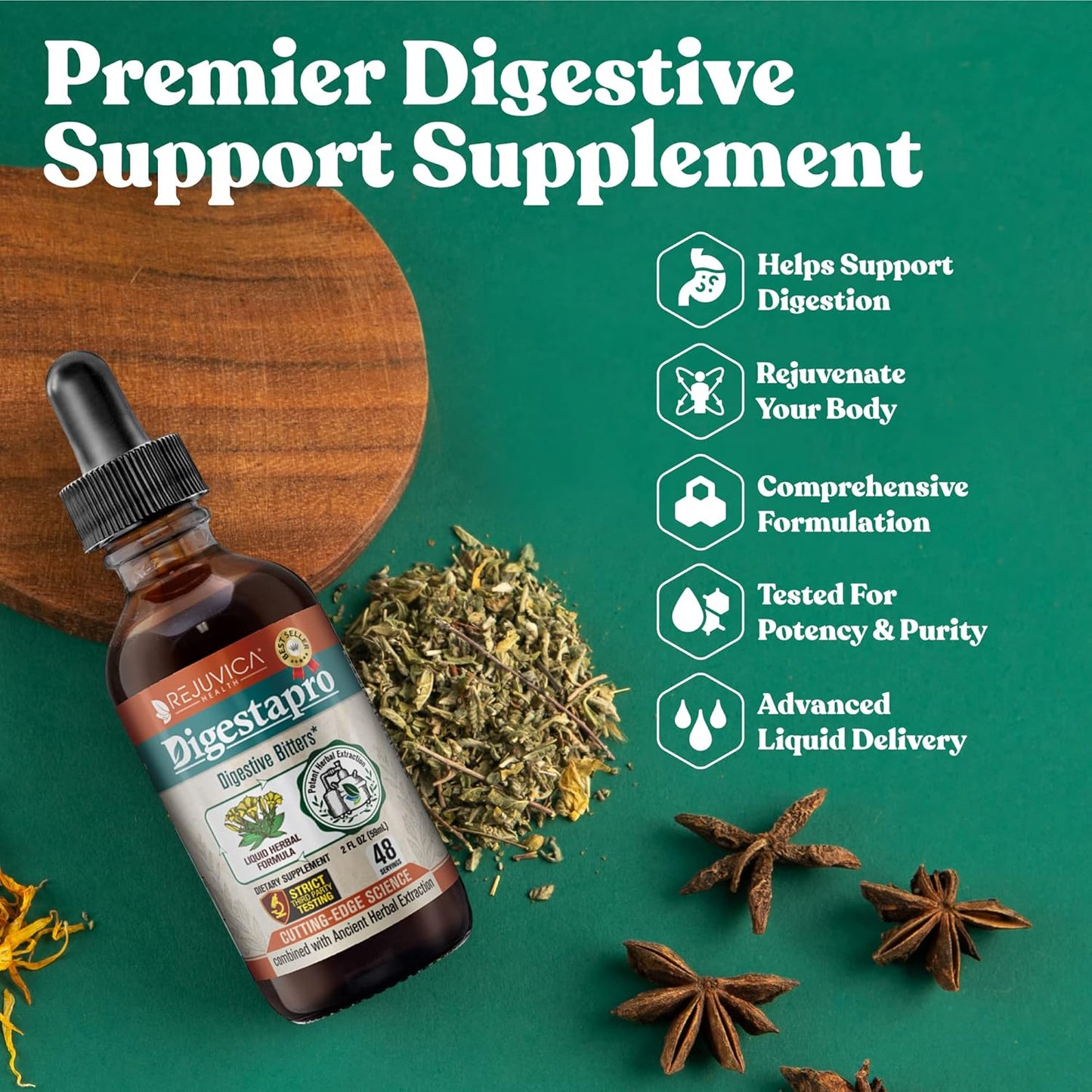 Advanced Liquid Liver & Digestion Support - VitaLiver & DigestaPro - Milk Thistle, Chanca Piedra, Artichoke, Dandelion & More - Better Absorption Formula