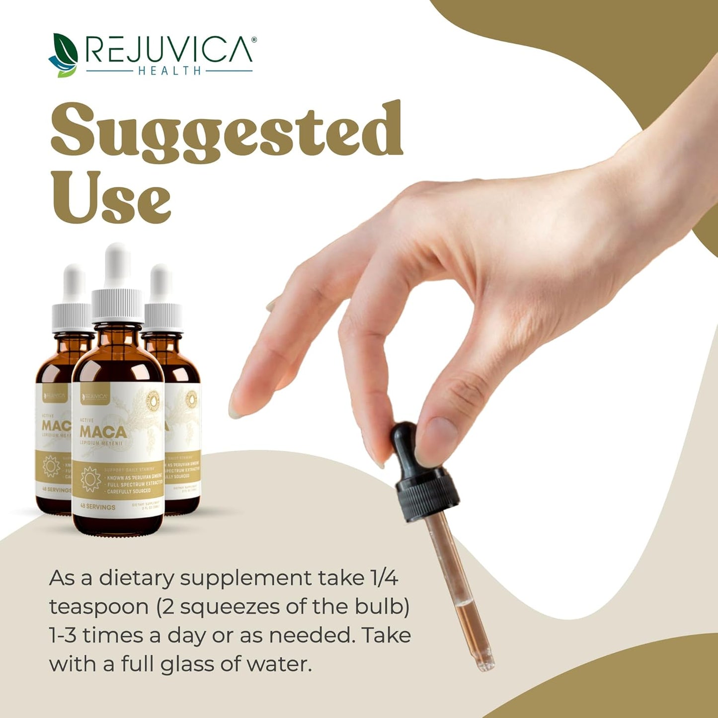 Advanced Liquid Maca Root Extract with Peruvian Ginseng for Enhanced Energy & Vitality - High Absorption Formula by Rejuvica Health