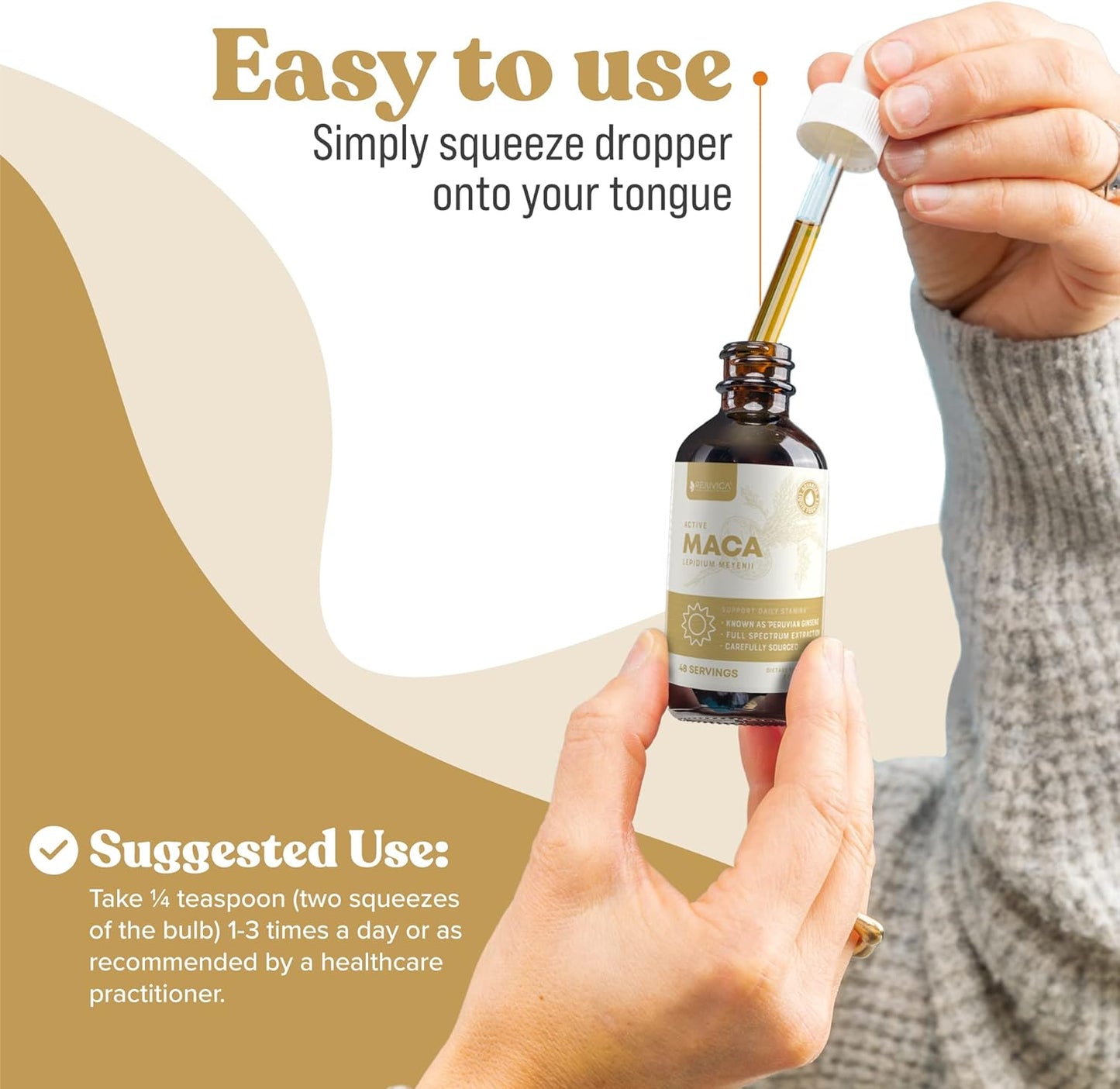 Advanced Liquid Maca Root Extract with Peruvian Ginseng for Enhanced Energy & Vitality - High Absorption Formula by Rejuvica Health