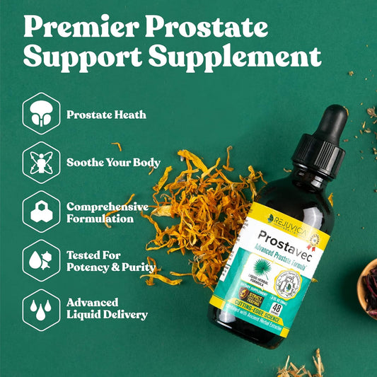 Advanced Liquid Prostate Support Supplement for Men - Enhanced Absorption with Pygeum, Saw Palmetto, Stinging Nettle, Turmeric, Damiana & More by Rejuvica Health