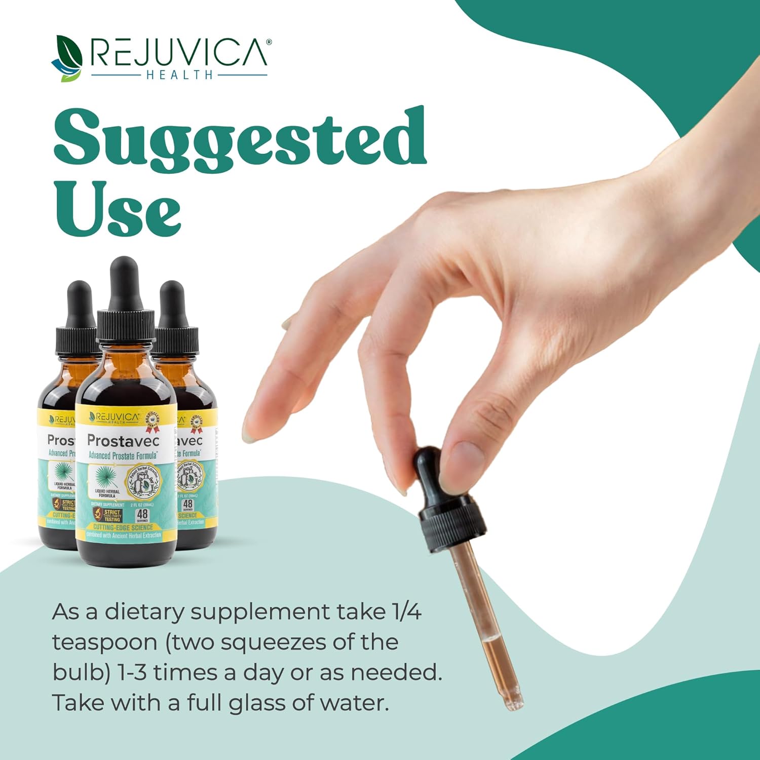 Advanced Liquid Prostate Support Supplement for Men - Enhanced Absorption with Pygeum, Saw Palmetto, Stinging Nettle, Turmeric, Damiana & More by Rejuvica Health