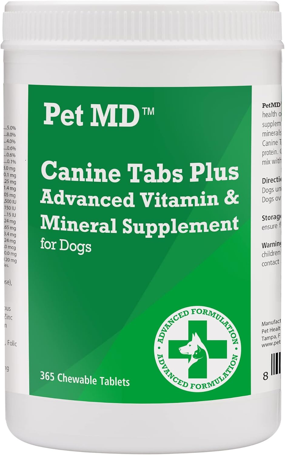 Advanced Multivitamin & Digestive Support for Dogs - Pet MD Canine Tabs
