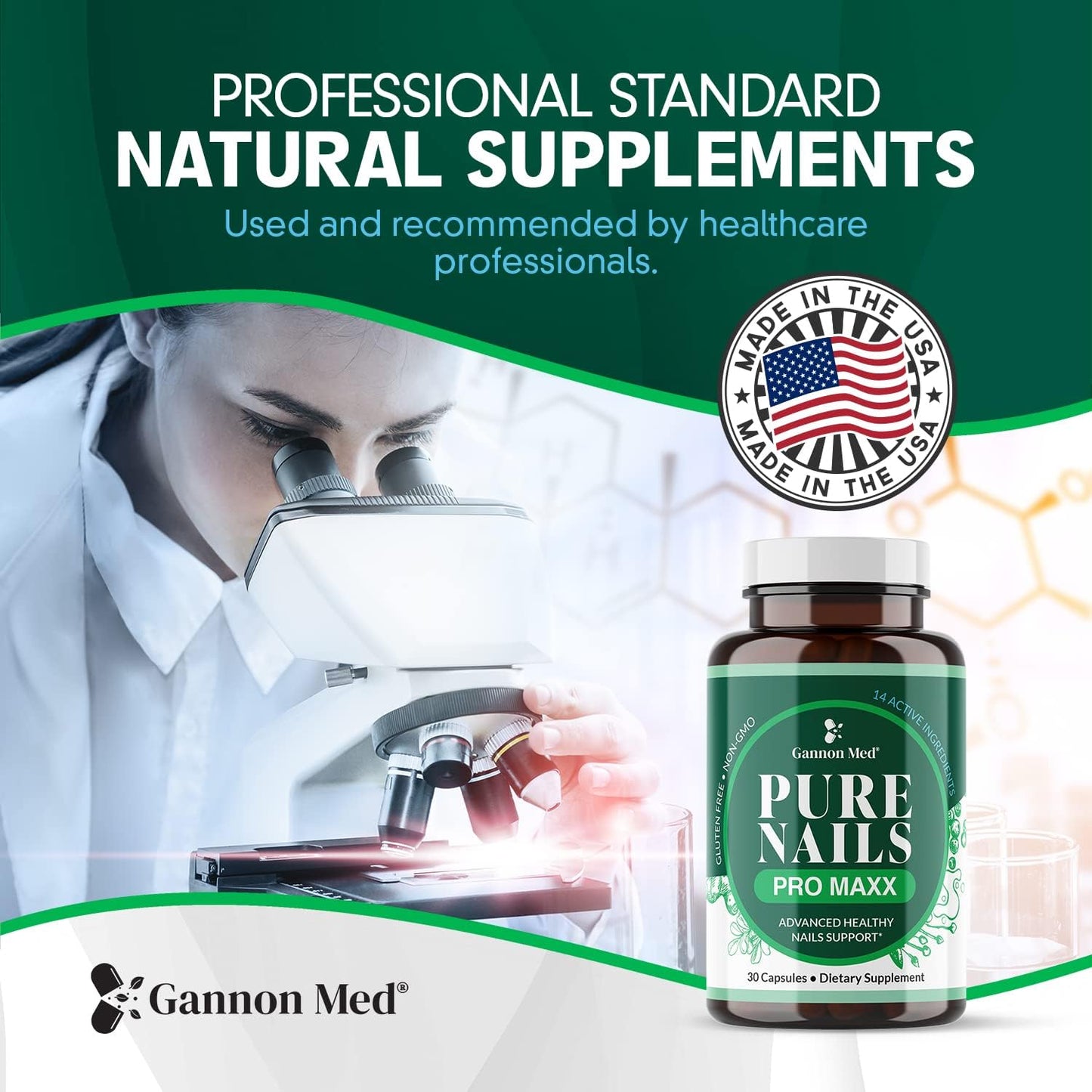 Advanced Nail Support Supplement with Probiotics for Healthy Nails - 30 Capsules