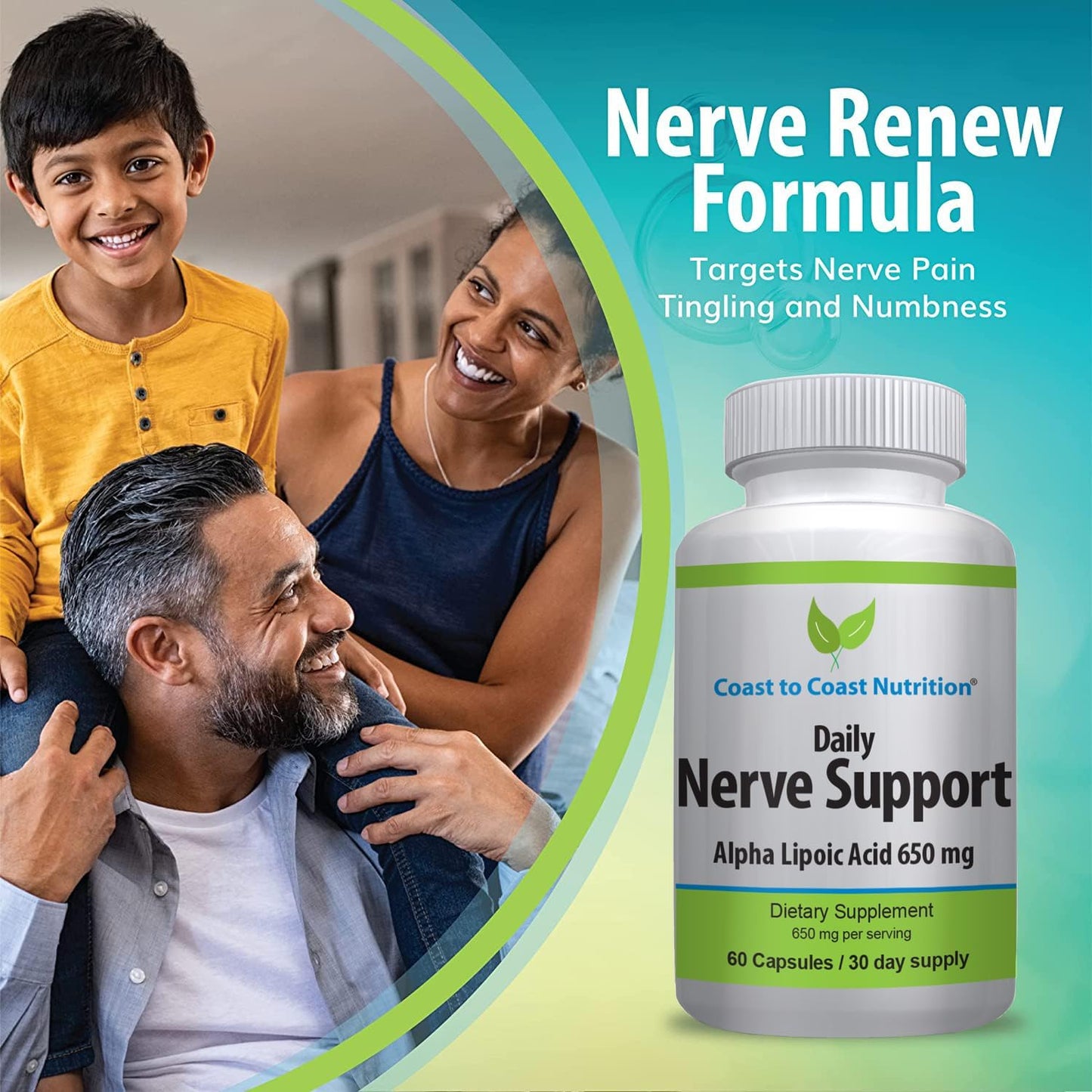 Advanced Nerve Relief Capsules with Alpha Lipoic Acid - Nerve Support for Hands, Legs, and Feet - 60 Capsules