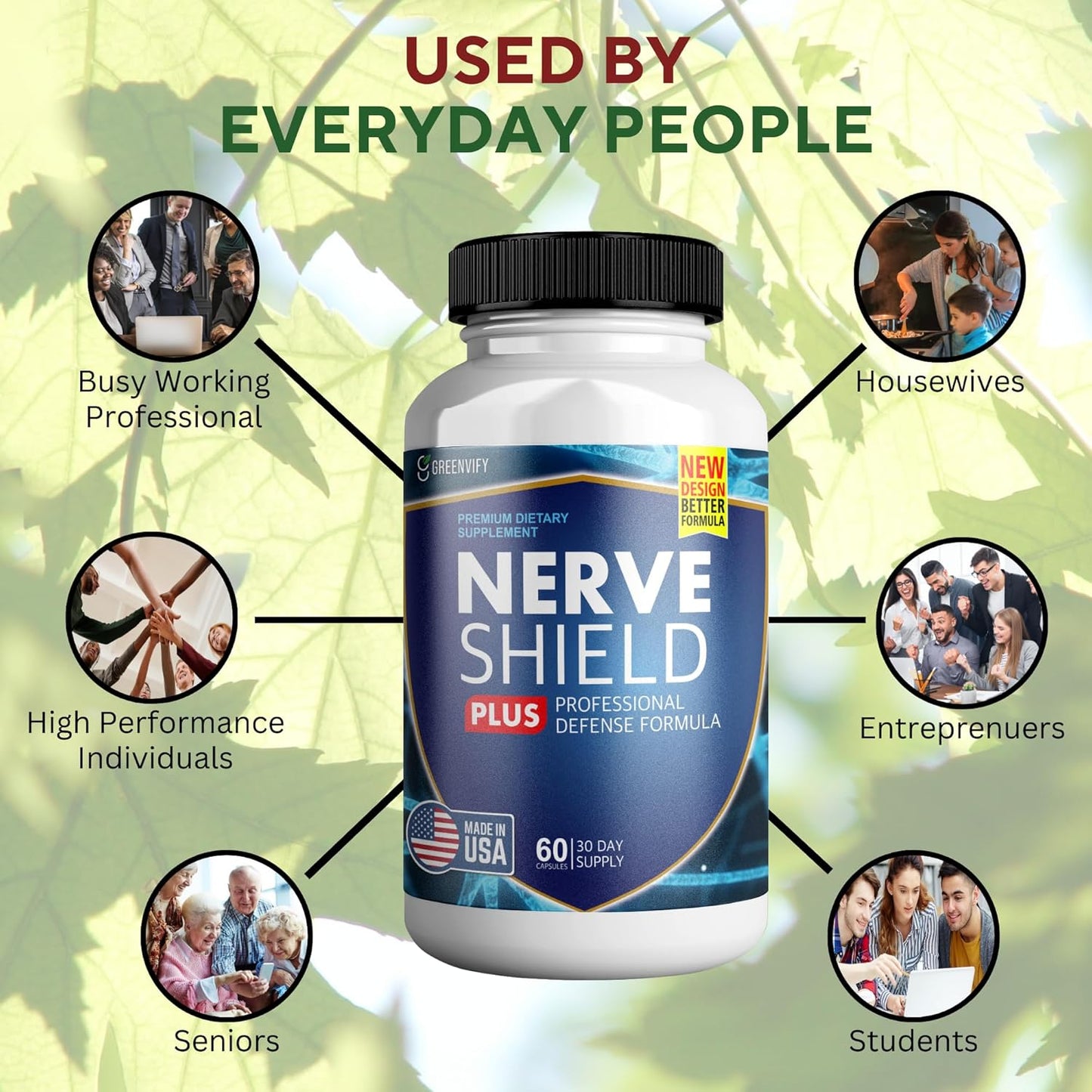 Advanced Nerve Shield Plus Pro Supplement - Natural Formula for Nerve Relief and Long-Term Support (2-Pack)