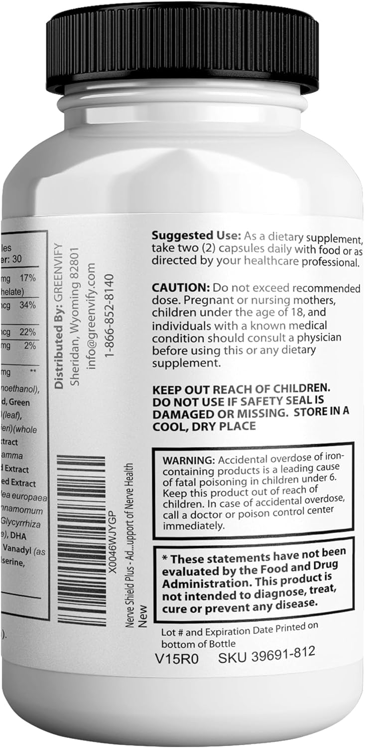 Advanced Nerve Shield Plus Pro Supplement - Natural Formula for Nerve Relief and Long-Term Support (2-Pack)