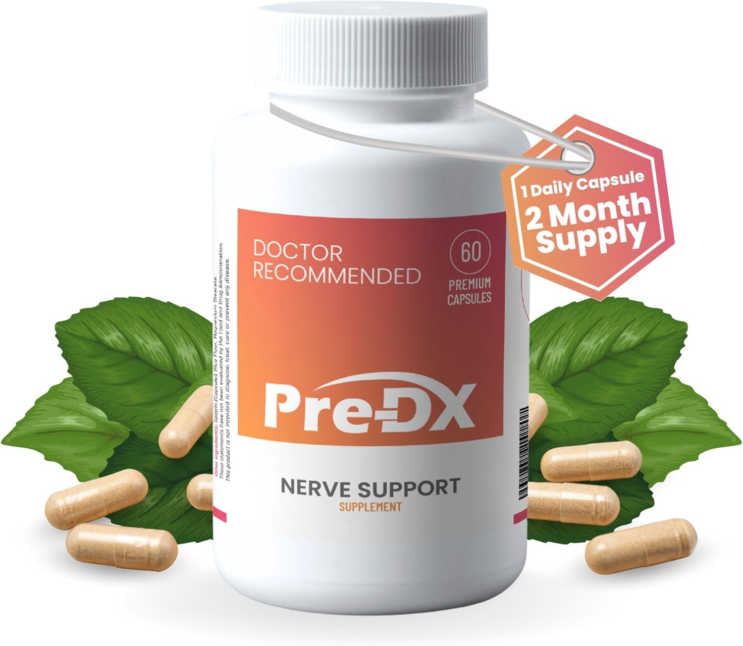 Advanced Nerve Support Supplement with L-Methylfolate & Vitamin B-Complex - Boost Resistance and Wellness - 60 Capsules