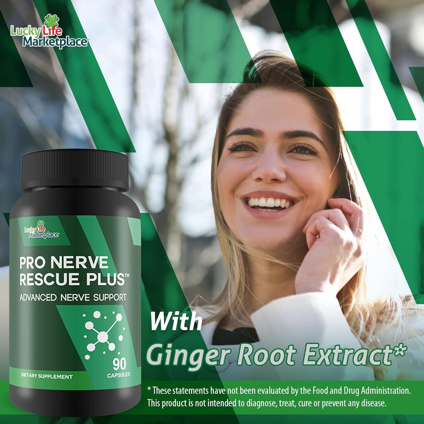 Advanced Nerve Support Supplement with Magnesium, Calcium, and Zinc - Promotes Healthy Nerve Function, Blood Flow, and Reduces Oxidative Stress - Soothes Nerve Discomfort - Pro Nerve Rescue Plus