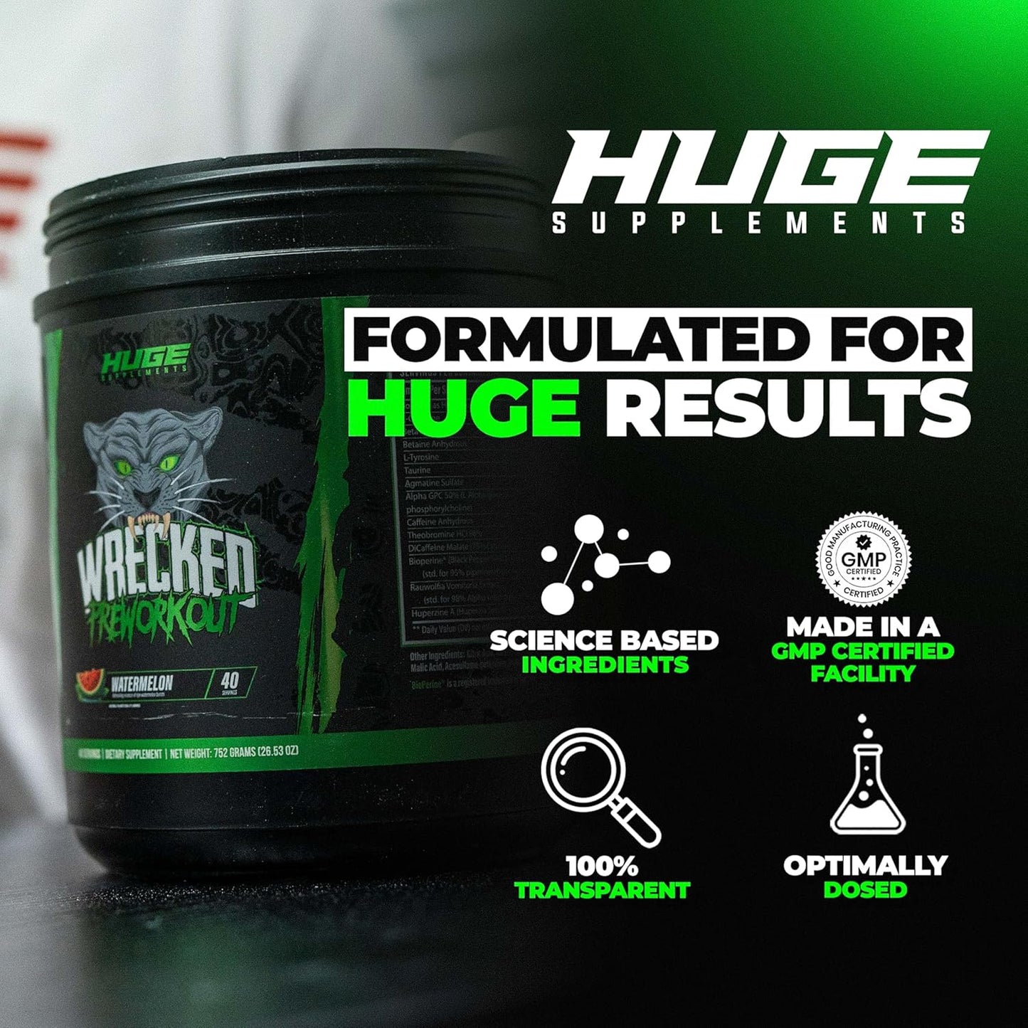 Advanced Pre Workout Powder with L-Citrulline, Beta Alanine, Tyrosine, Alpha GPC, and Caffeine for Energy, Focus, and Performance - Watermelon Flavor