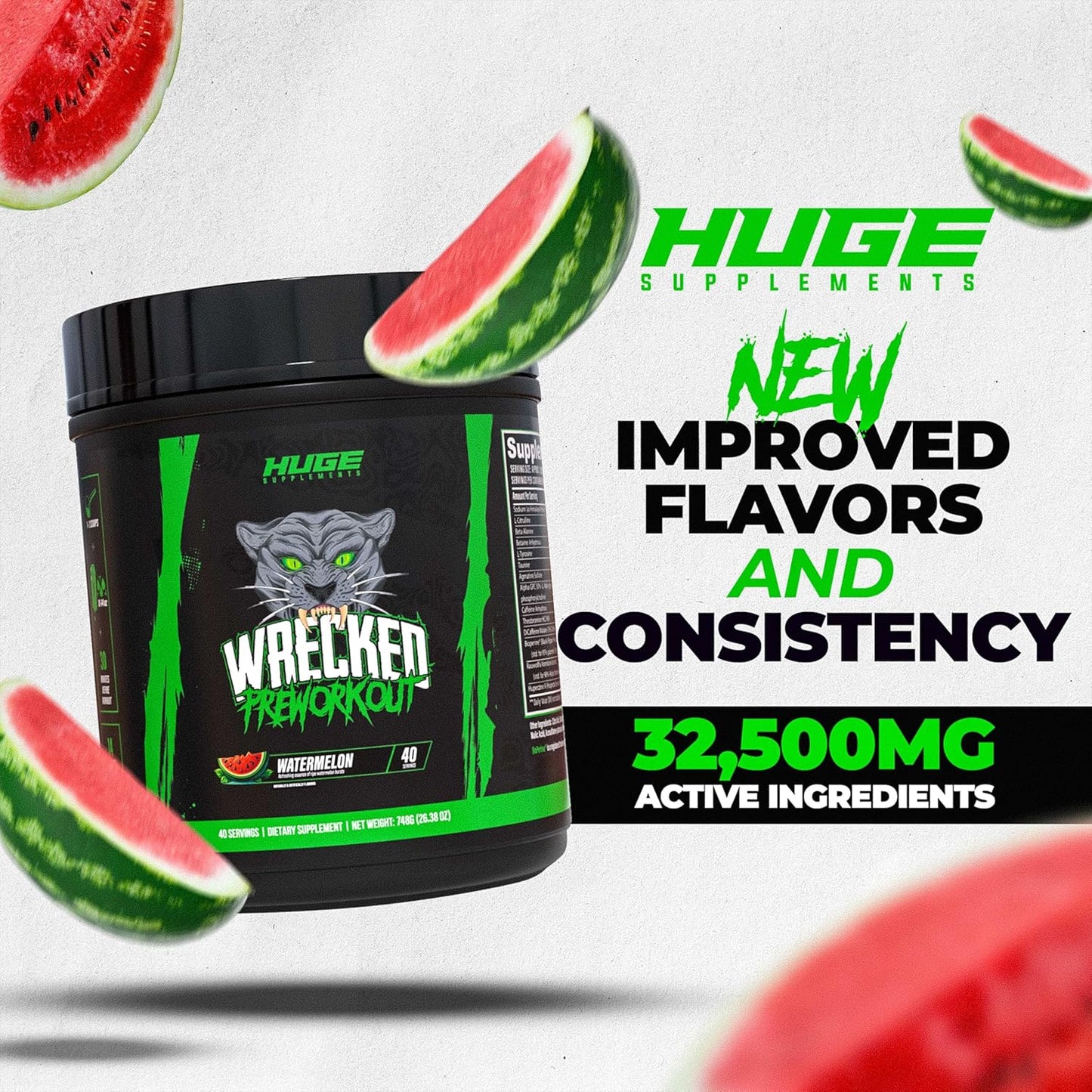 Advanced Pre Workout Powder with L-Citrulline, Beta Alanine, Tyrosine, Alpha GPC, and Caffeine for Energy, Focus, and Performance - Watermelon Flavor