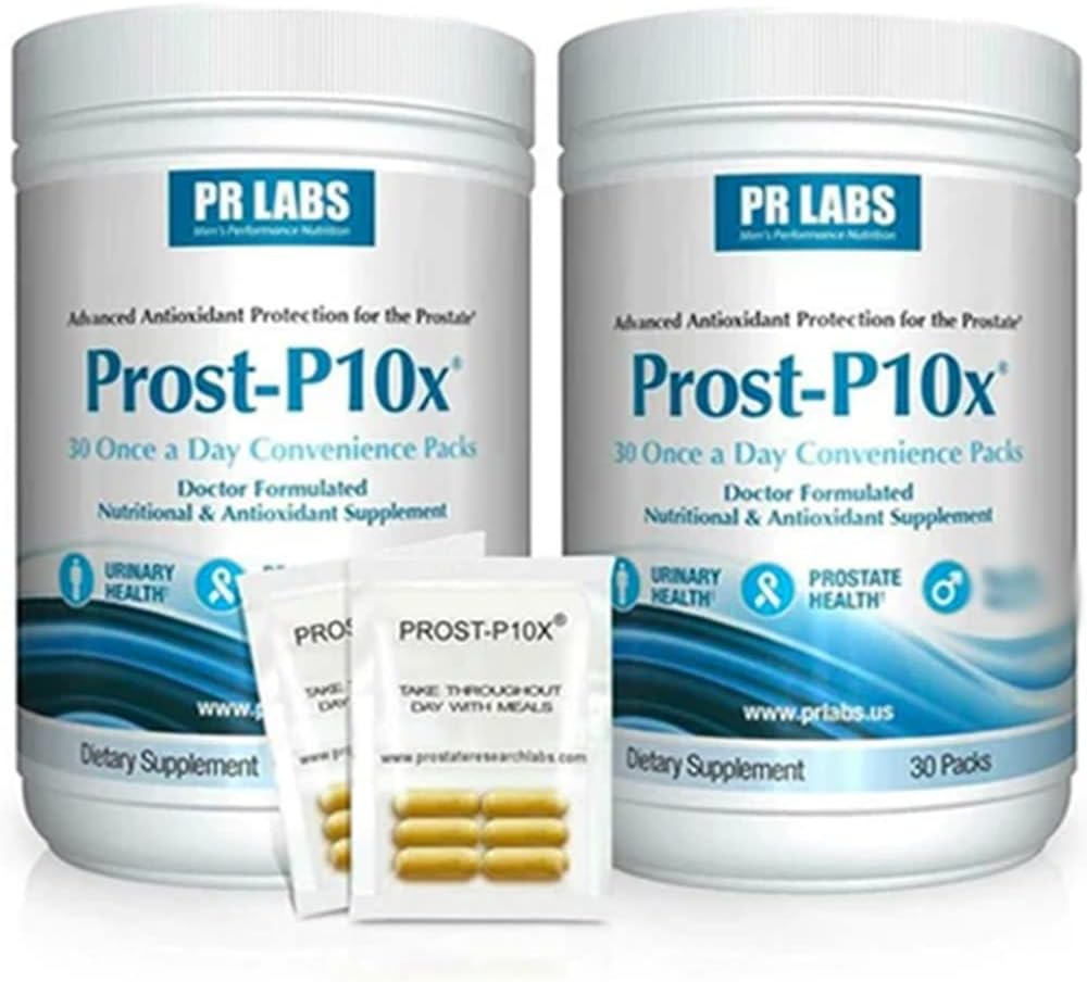 Advanced Prostate Health Supplement for Men - Prost-P10x with 10 Natural Ingredients incl. Saw Palmetto & Beta Sitosterol - Reduce Bathroom Trips & Urgency - 2 Month Supply