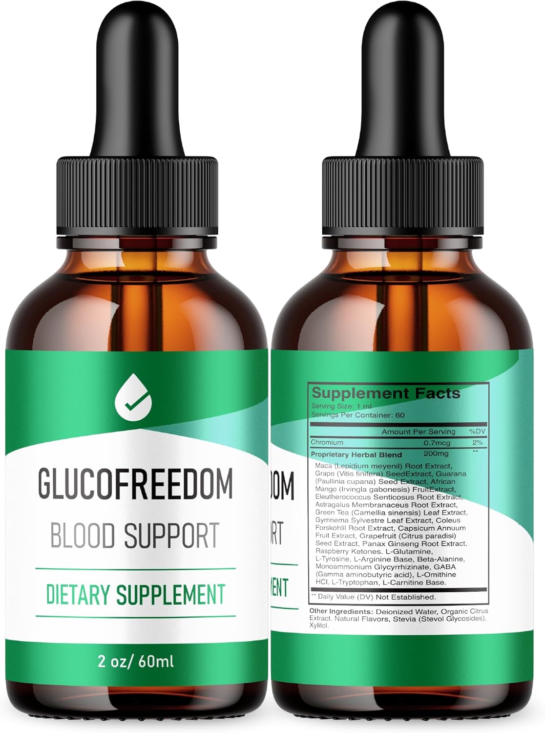 Advanced Purvia GlucoFreedom Liquid Drops - Maximum Strength Formula for Overall Wellness Support - USA Made (2oz)