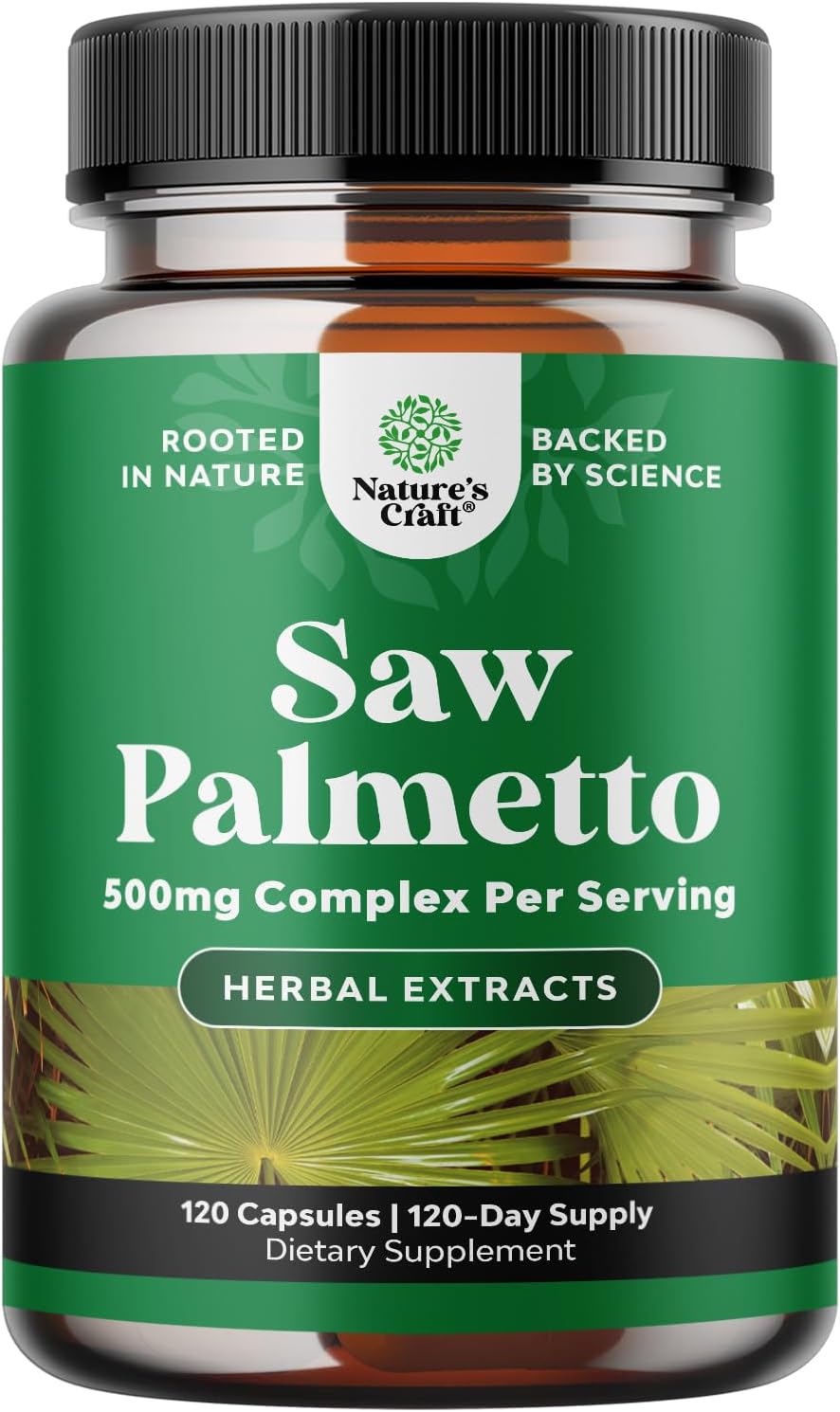 Advanced Saw Palmetto Extract for Hair Health & Urinary Support - Extra Strength Herbal Supplement for Men & Women - 120 Capsules with Plant Sterols & Flavonoids
