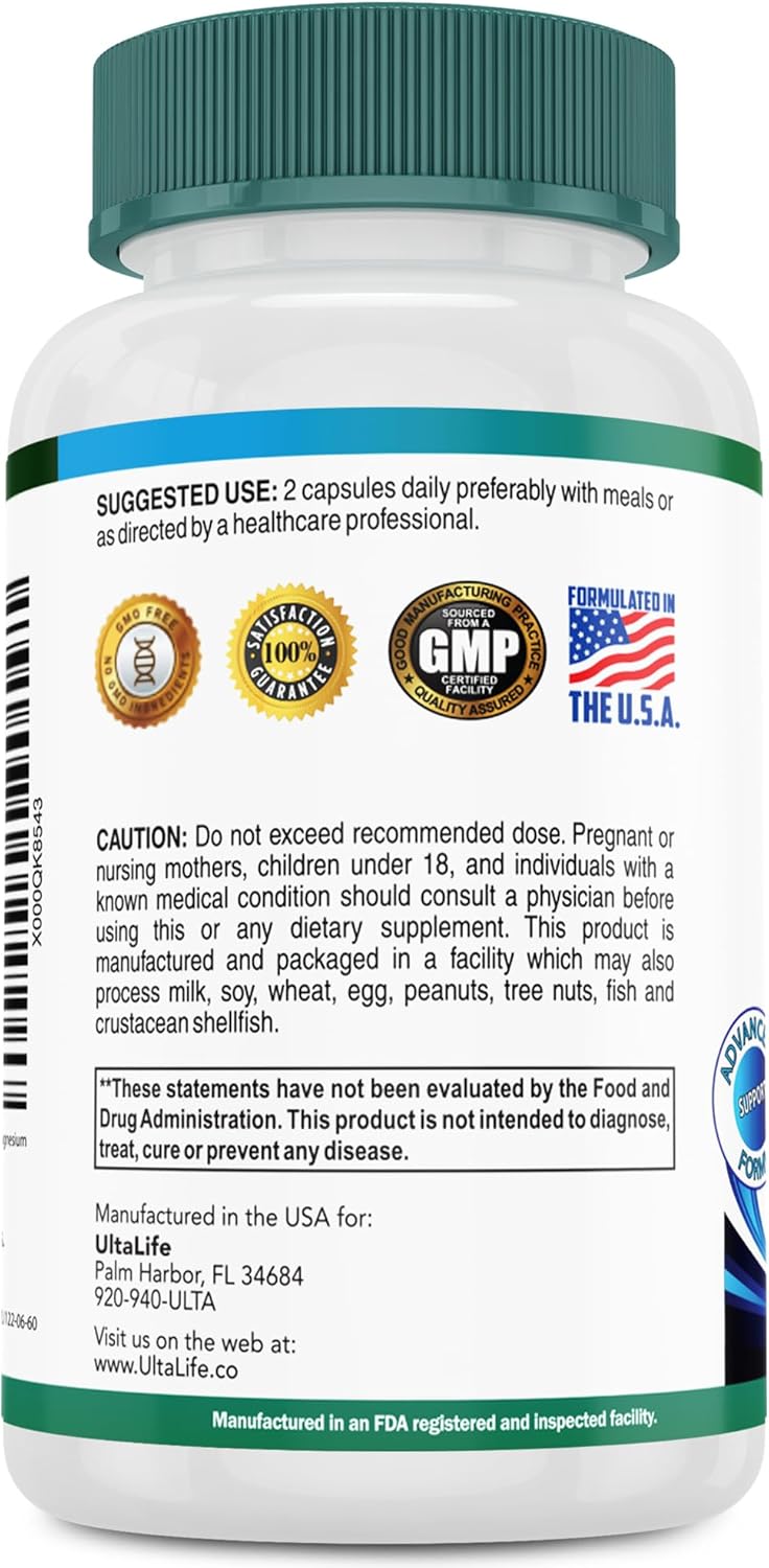 Advanced Thyroid Support Supplement with Iodine, Vitamin B12, Ashwagandha, Selenium & Zinc - Boosts Energy, Metabolism & Immune Health - 60 Capsules