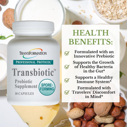 Advanced Transformation Enzyme Transbiotic Probiotic Supplement for Gut Health - High Potency Prebiotic & Probiotic Blend, Non-GMO - 30 Cap