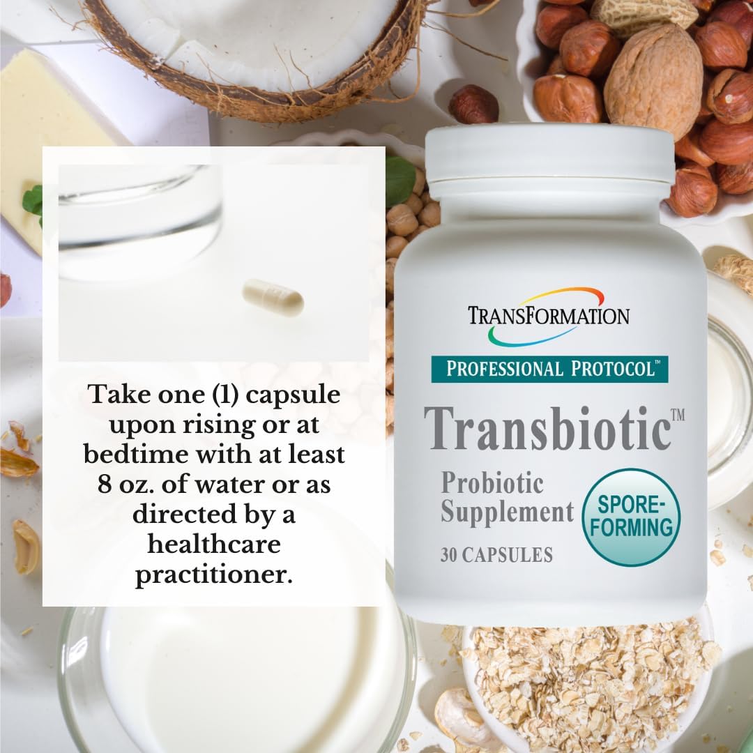 Advanced Transformation Enzyme Transbiotic Probiotic Supplement for Gut Health - High Potency Prebiotic & Probiotic Blend, Non-GMO - 30 Cap