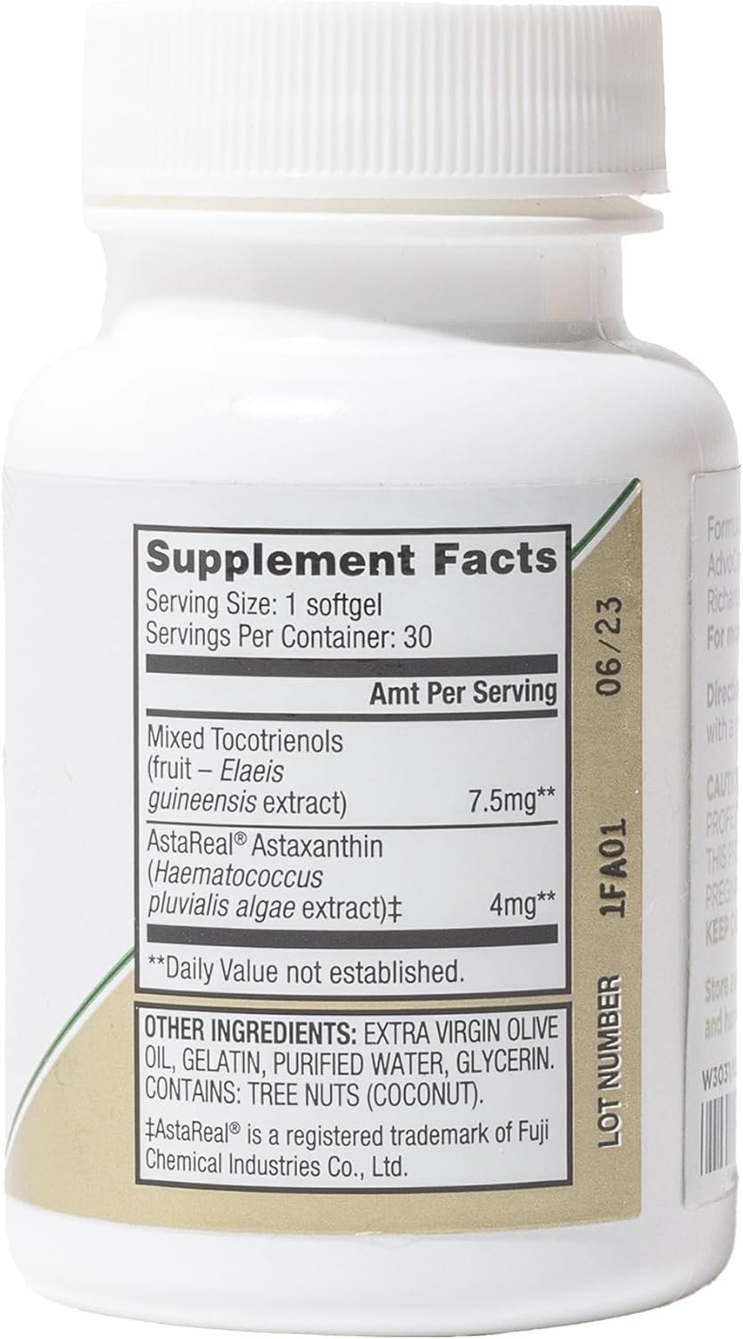 AdvoCare Glow Skin Supplement - Skin, Hair, and Nails Support with Astaxanthin, Carotenoids, Tocotrienols, and Vitamin E - 30 Softgels