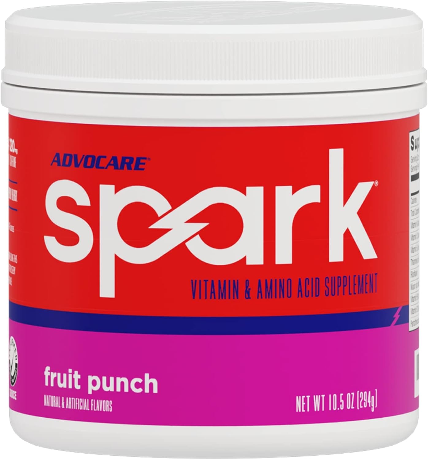 AdvoCare Spark Focus & Energy Drink Powder Mix with Vitamins and Amino Acids - Fruit Punch Flavor - 10.5 oz