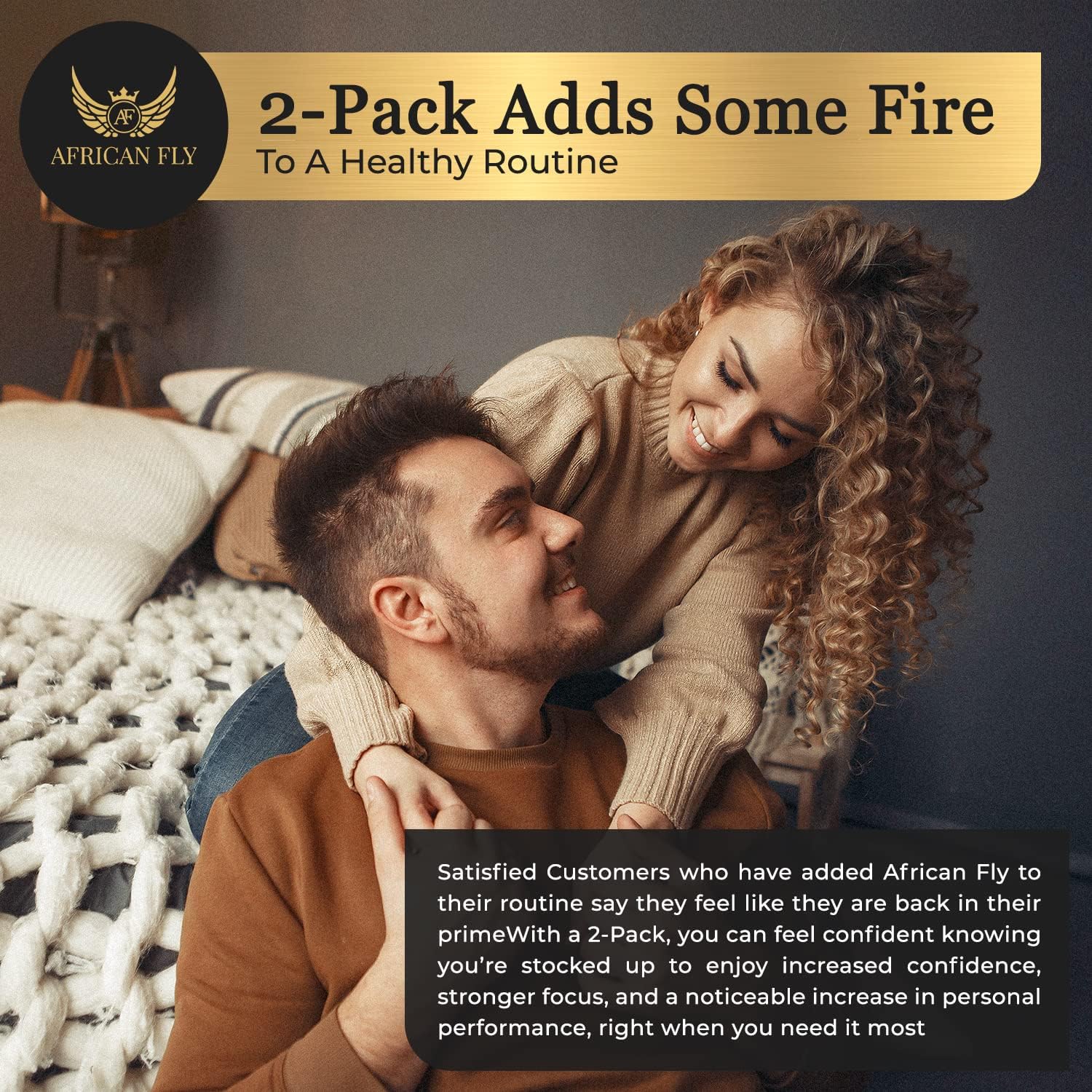 AF AFRICAN FLY Herbal Liquid Drops: Natural Vegan Energy Supplement for Men & Women, Pre-Workout & Post-Herbal Supplement (2-Pack)