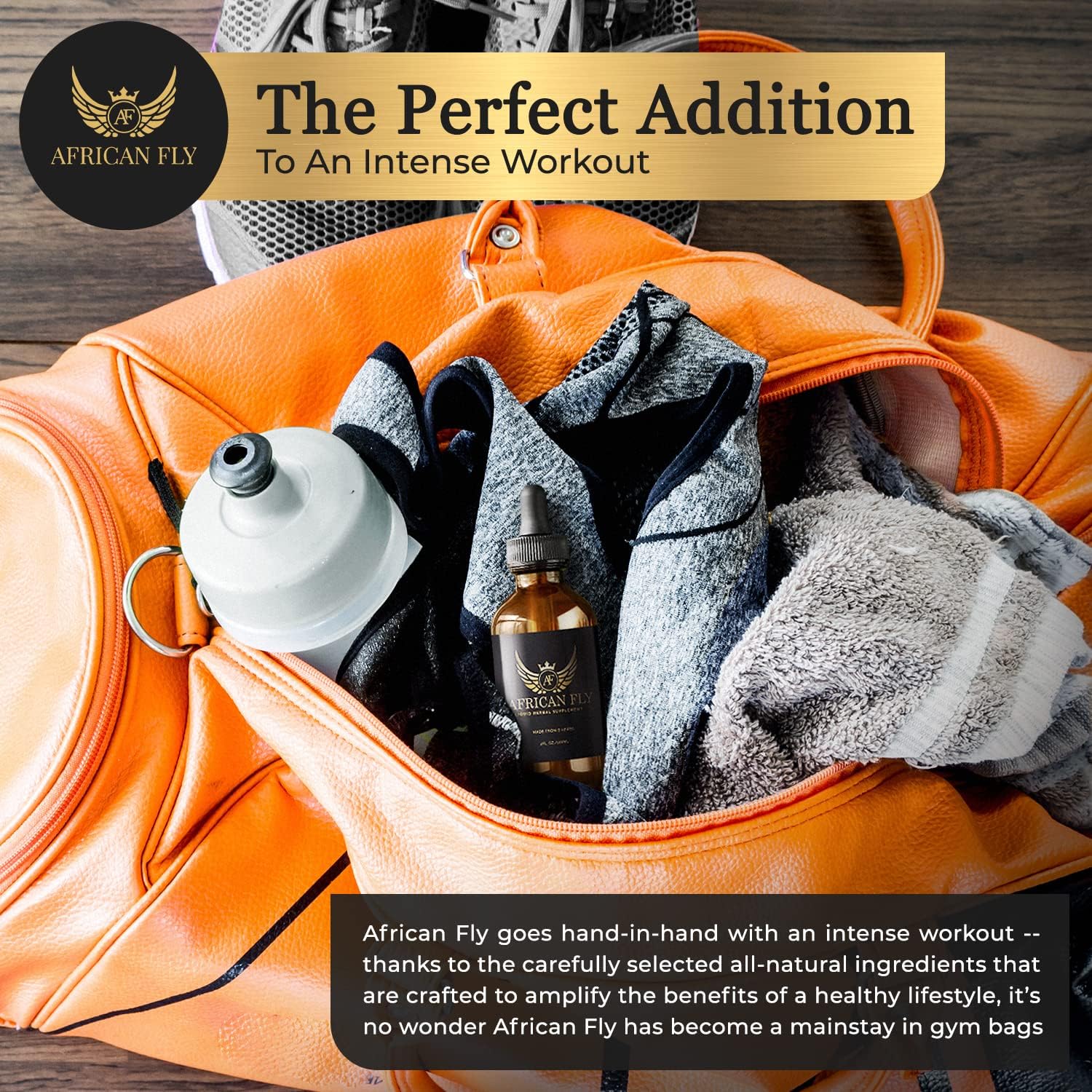 AF AFRICAN FLY Herbal Liquid Drops: Natural Vegan Energy Supplement for Men & Women, Pre-Workout & Post-Herbal Supplement (2-Pack)