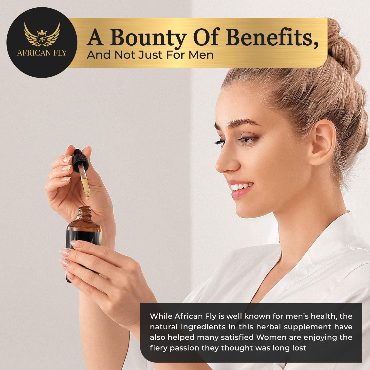 AF AFRICAN FLY Herbal Liquid Drops: Natural Vegan Energy Supplement for Men & Women, Pre-Workout & Post-Herbal Supplement (2-Pack)