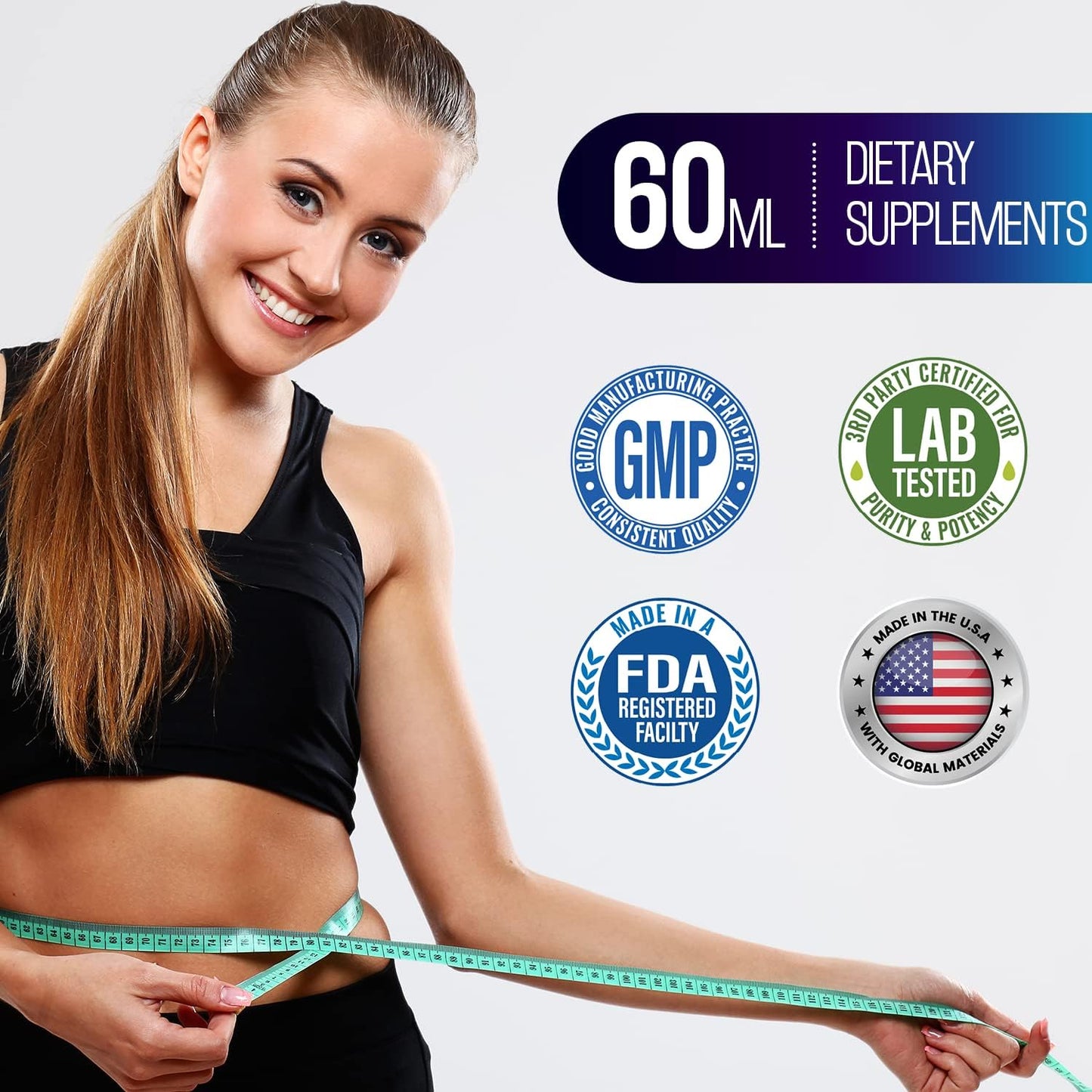 African Mango Liquid Drops for Weight Loss Support - Keto Detox, Appetite Suppressant, Vegan, USA Made - 2fl oz