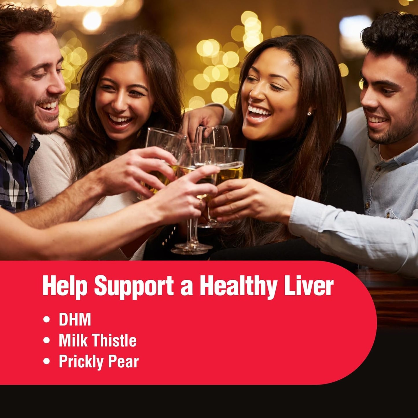 After Alcohol Aid & Recovery: Liver Health, Metabolism, Immune Support with DHM, Milk Thistle, B-Complex - 16 Stick Packs