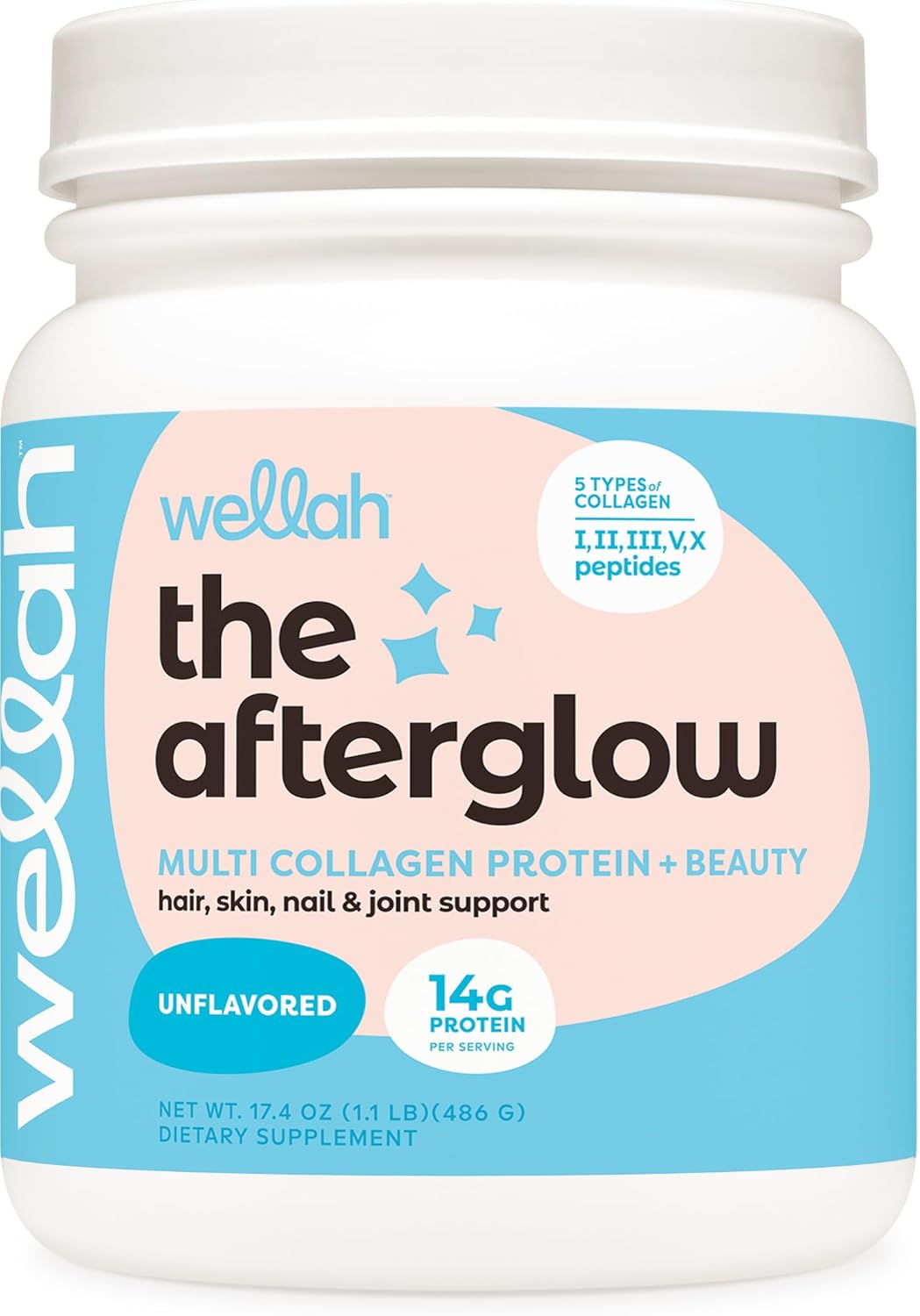 Afterglow Multi Collagen Protein + Beauty Supplement (30 Servings, Unflavored) - Hair, Skin, Nail & Joint Support - Non-GMO, Gluten Free