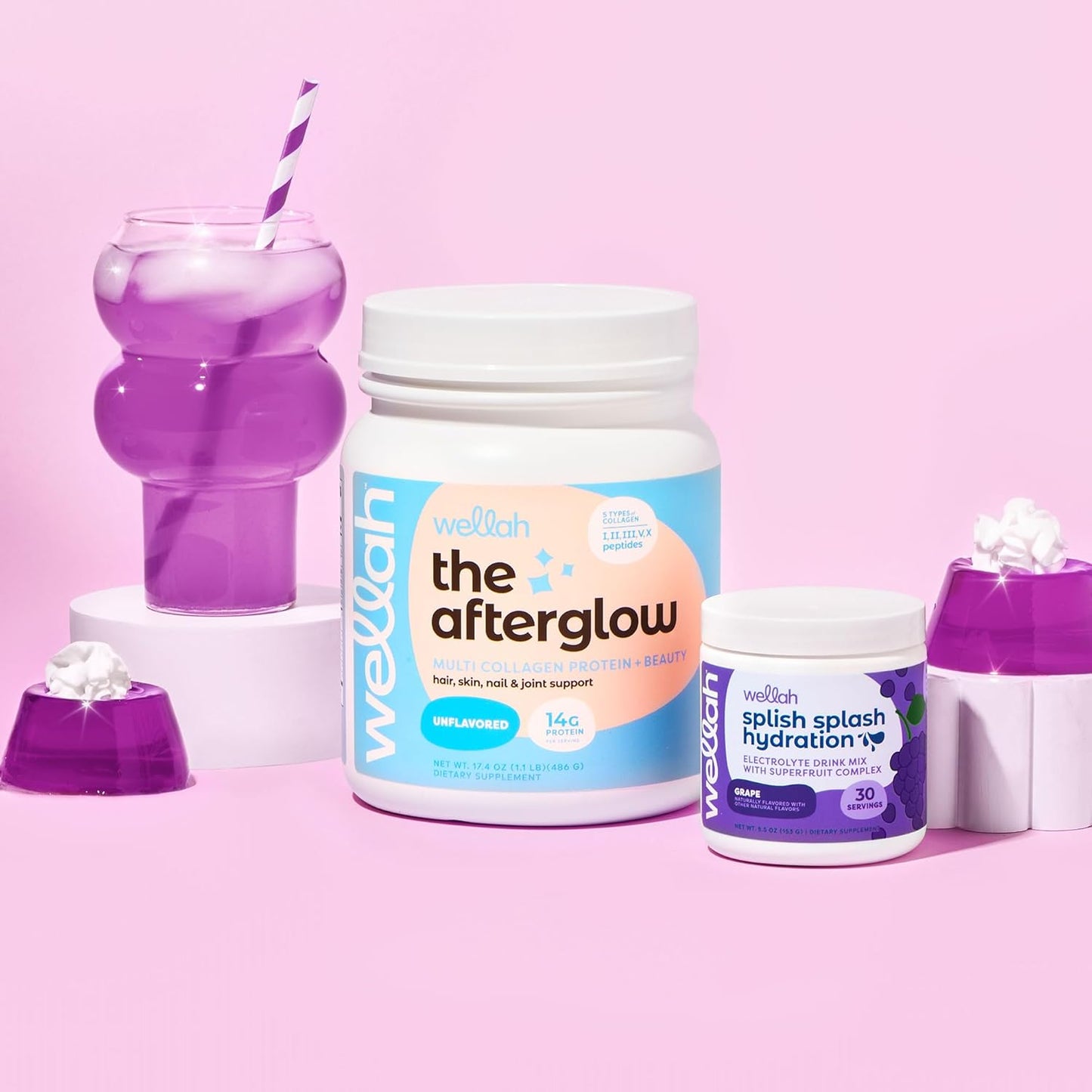 Afterglow Multi Collagen Protein + Beauty Supplement (30 Servings, Unflavored) - Hair, Skin, Nail & Joint Support - Non-GMO, Gluten Free