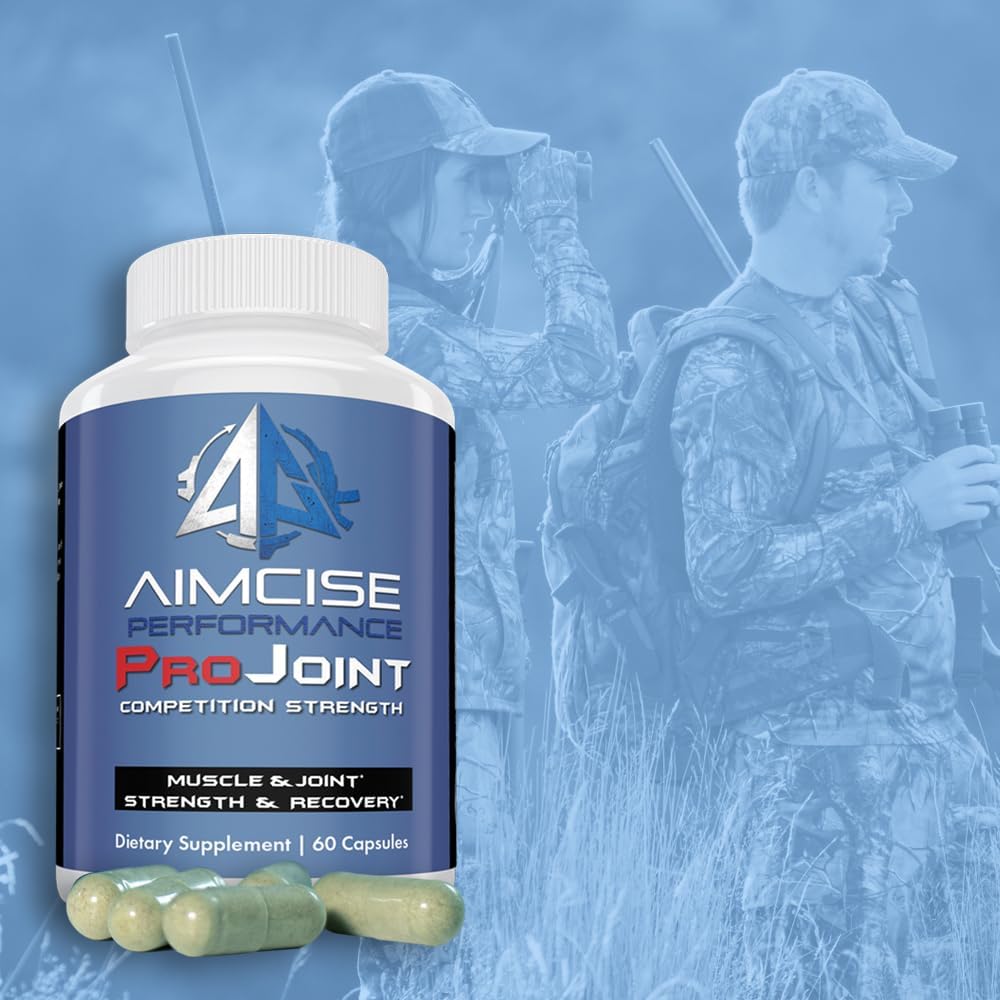 Aimcise Performance ProJoint Supplement with Glucosamine and Turmeric - Powerful Muscle and Joint Recovery Support - 60 Day Supply