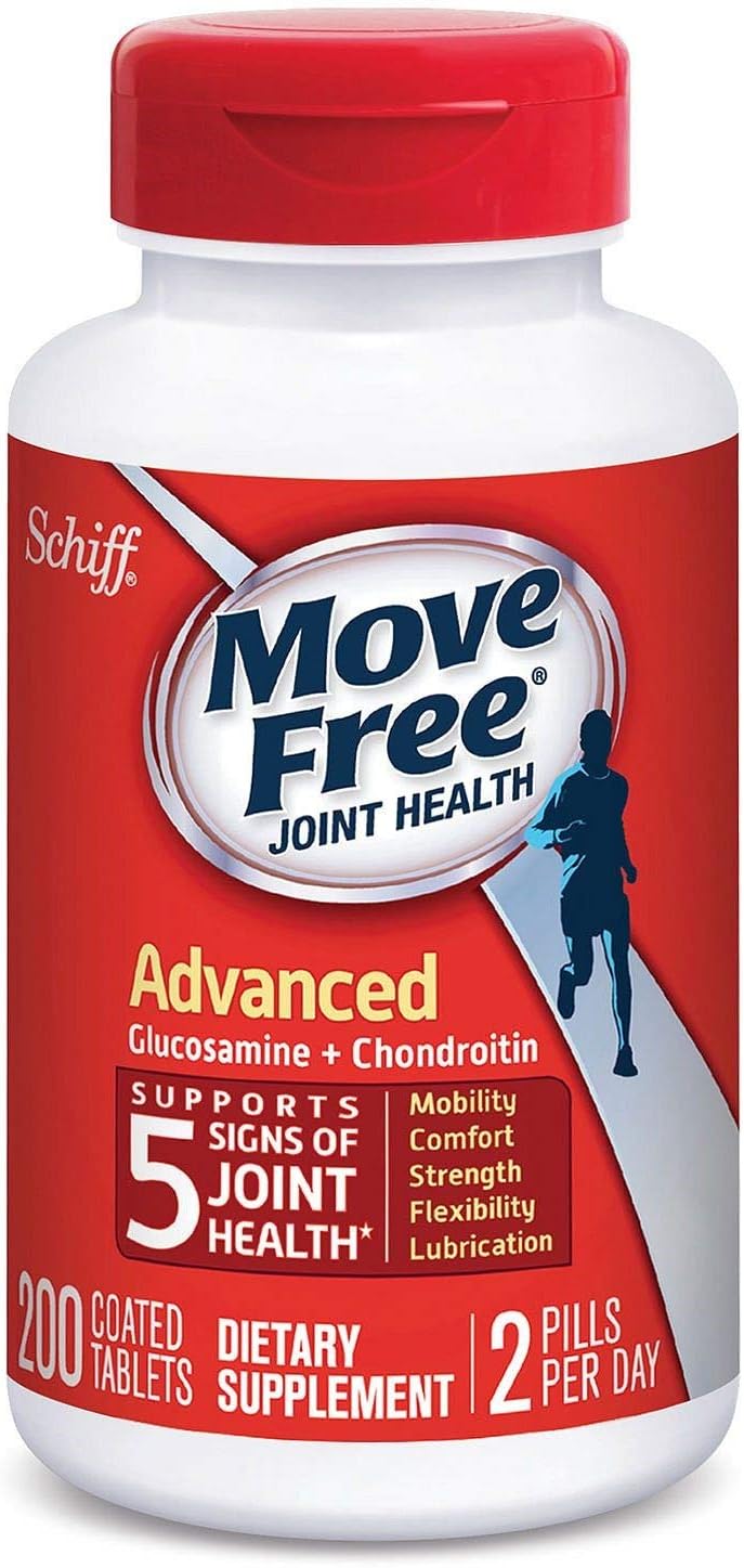 AISZG Schiff Move Free Advanced Joint Health Supplement - 200 Tablets with Glucosamine and Chondroitin