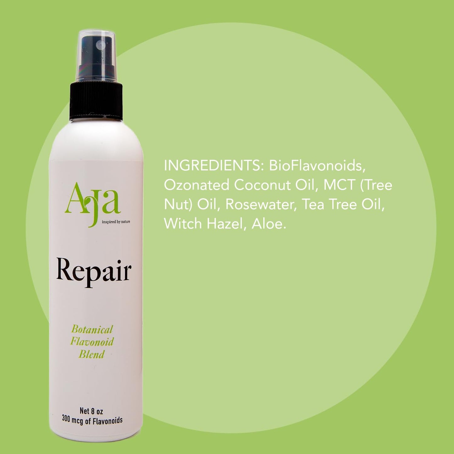 AJA REPAIR Mist - Organic BioFlavins Skin Soothing Spray for Irritations - 8 Ounce