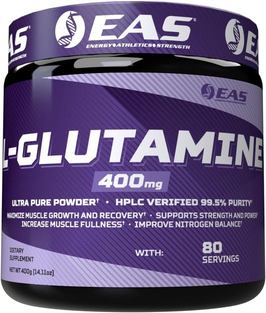 AjiPure Glutamine Powder | 99.5% Purity L-Glutamine for Muscle Growth & Recovery | Enhance Nitrogen Balance | 400mg, 80 Servings (Unflavored)