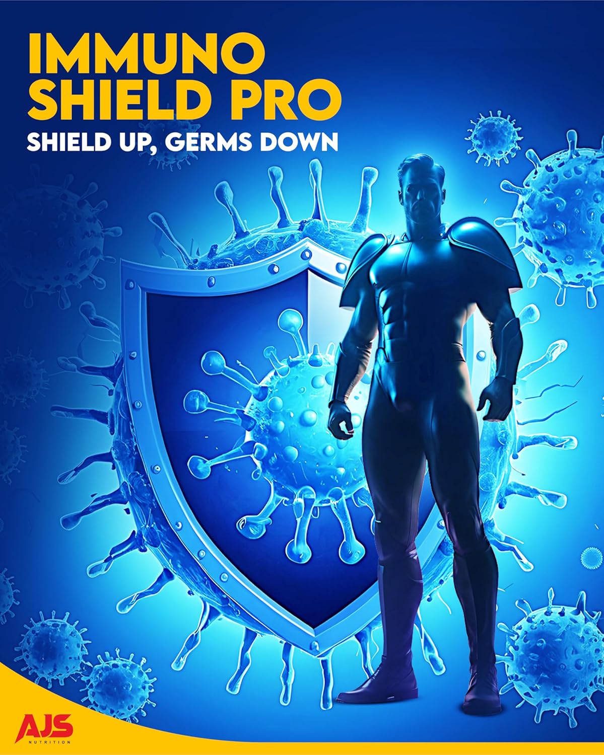 AJS Nutrition 4000mg Quercetin Capsules with NAC, Green Tea, Cordyceps, Elderberry, Selenium, Bromelain, Echinacea, Turmeric, Resveratrol, Astaxanthin, Feverfew, Ginger, Reishi Mushroom - 90 Count