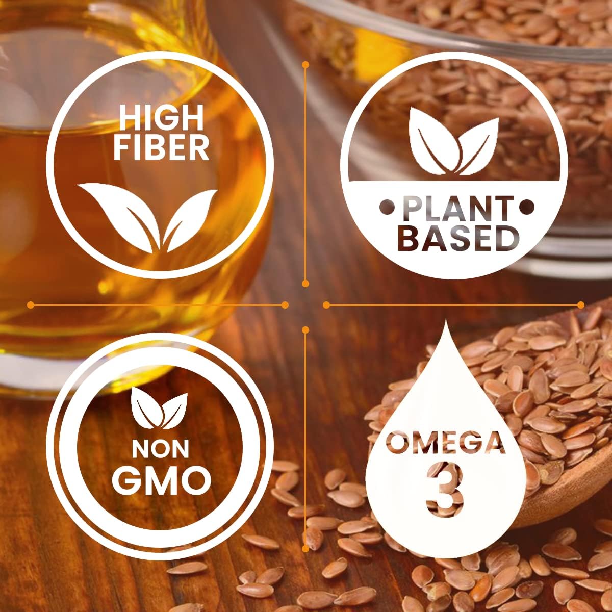 AKI Organic Flaxseed Oil Powder - Rich in Omega-3 Fatty Acids, Fiber, & Lignans - No Artificial Additives - High-Quality Ingredients - 5.30oz/150g